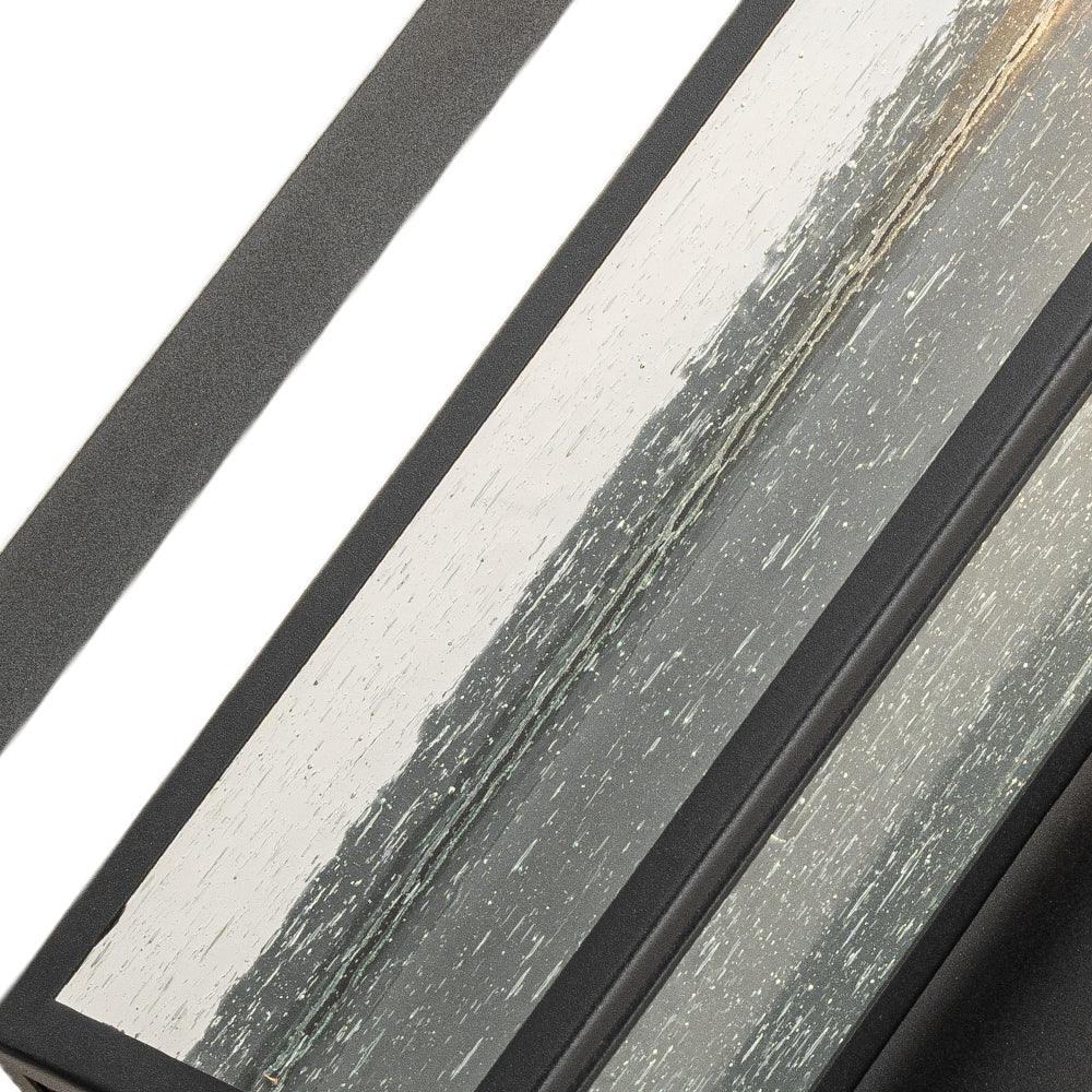 LED Outdoor Wall Sconce with seeded Glass