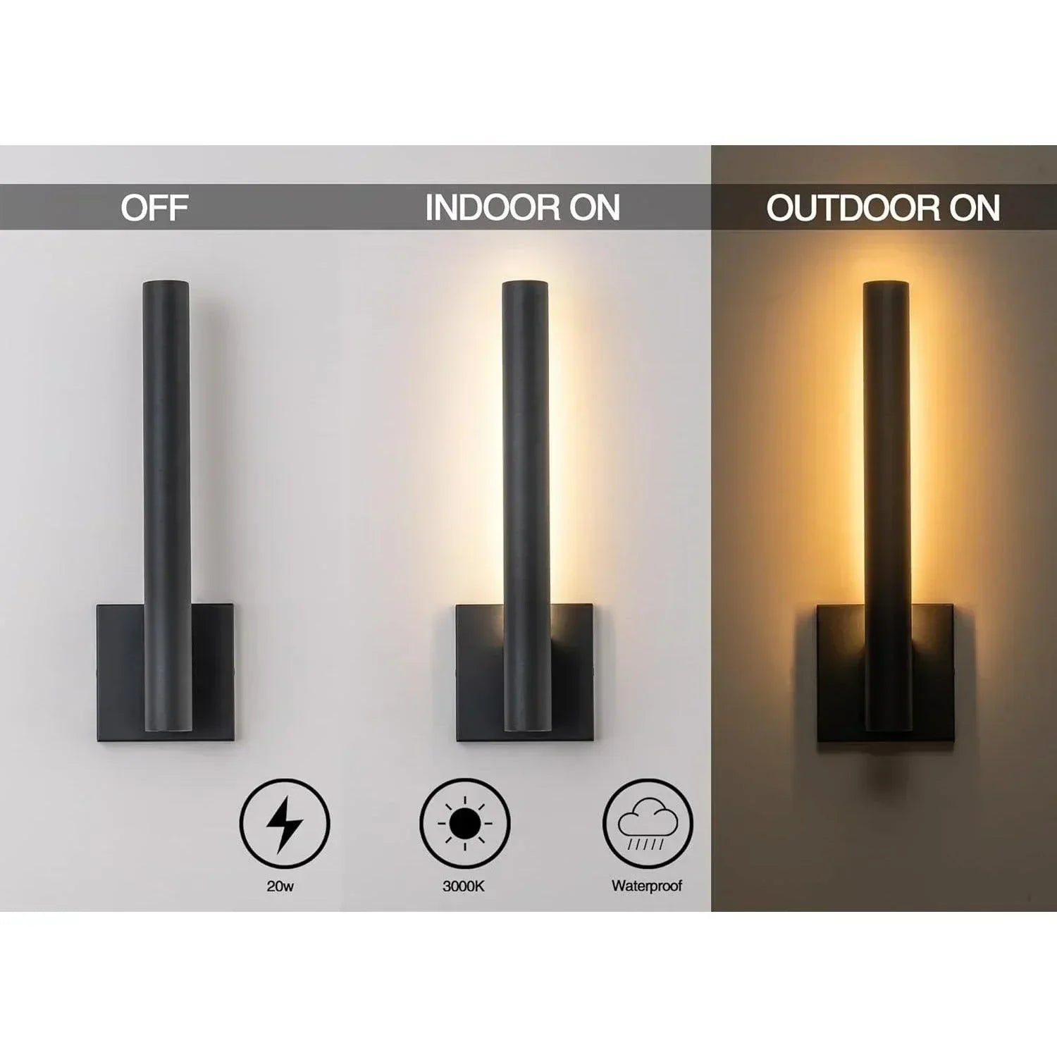 LED Black Outdoor Wall Lights Dimmable - FTL Outdoor Wall Lighting LED Light Bulbs