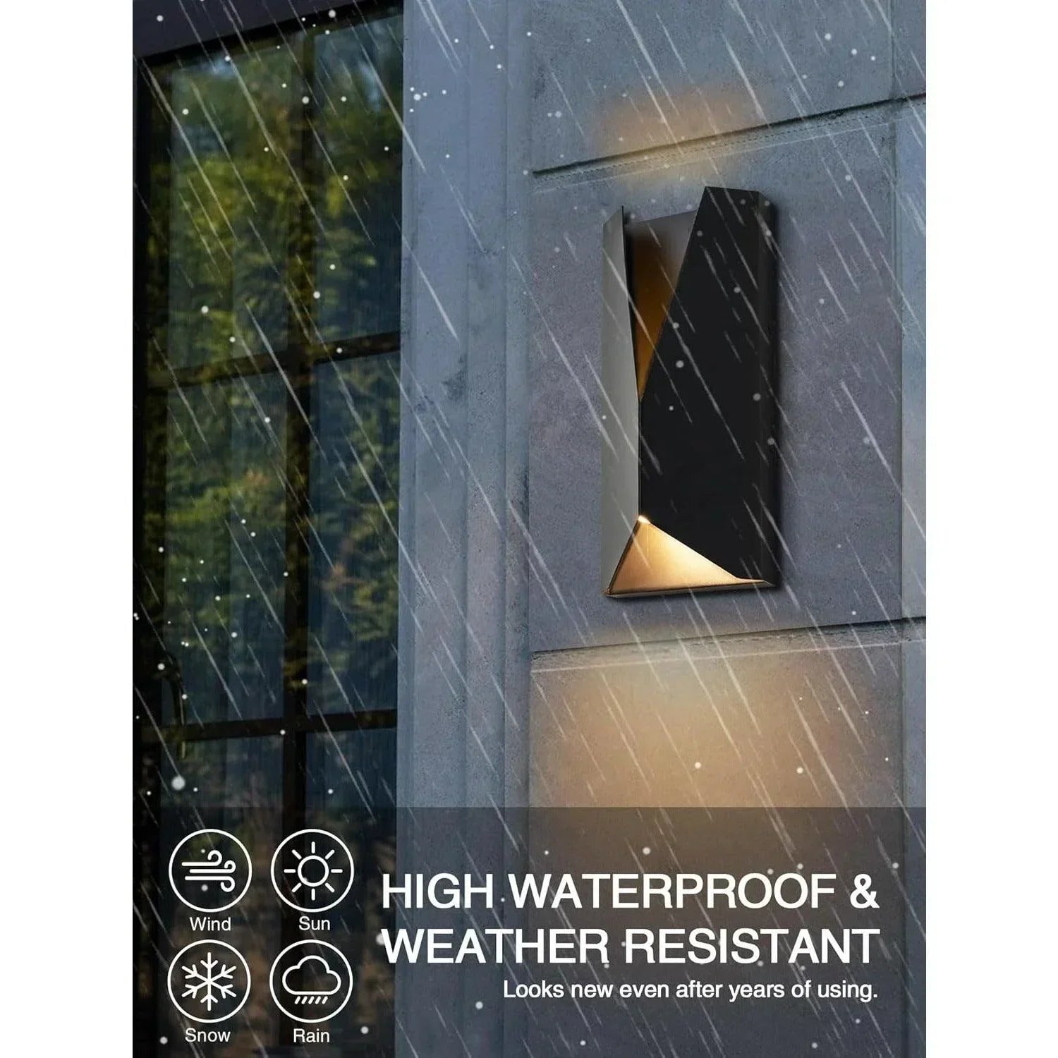 14" LED Outdoor Wall Lights Dimmable (set of 2)