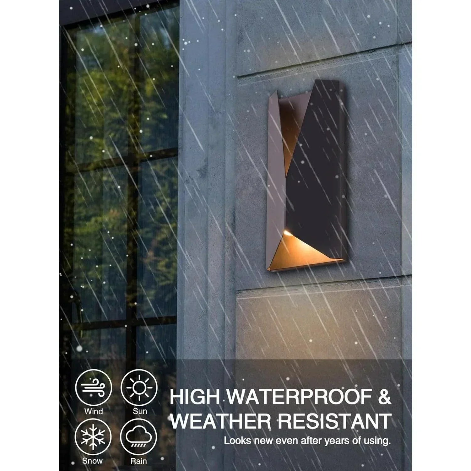 14" LED Outdoor Wall Lights Dimmable (set of 2)