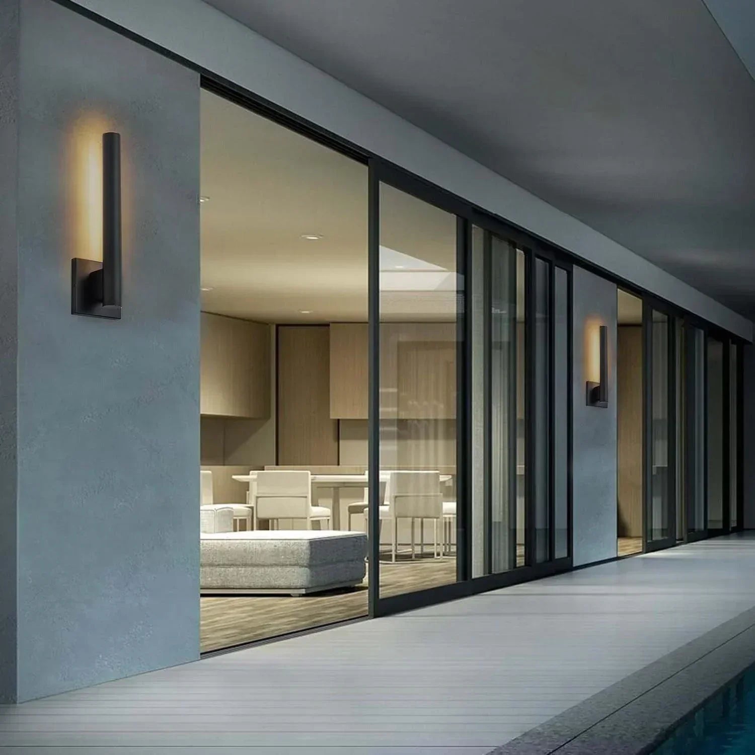 LED Black Outdoor Wall Lights Dimmable - FTL Outdoor Wall Lighting LED Light Bulbs