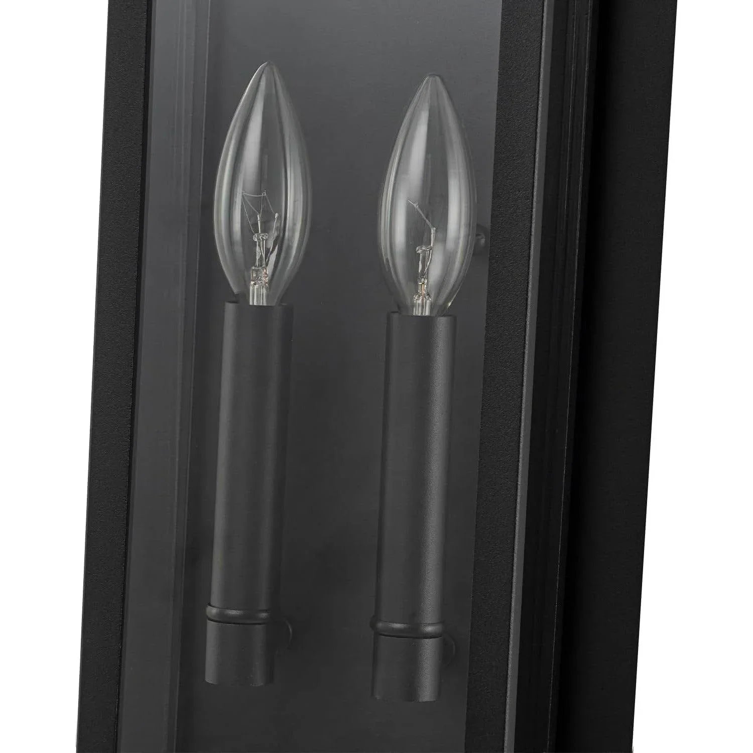 17.5" Black Outdoor Wall Light