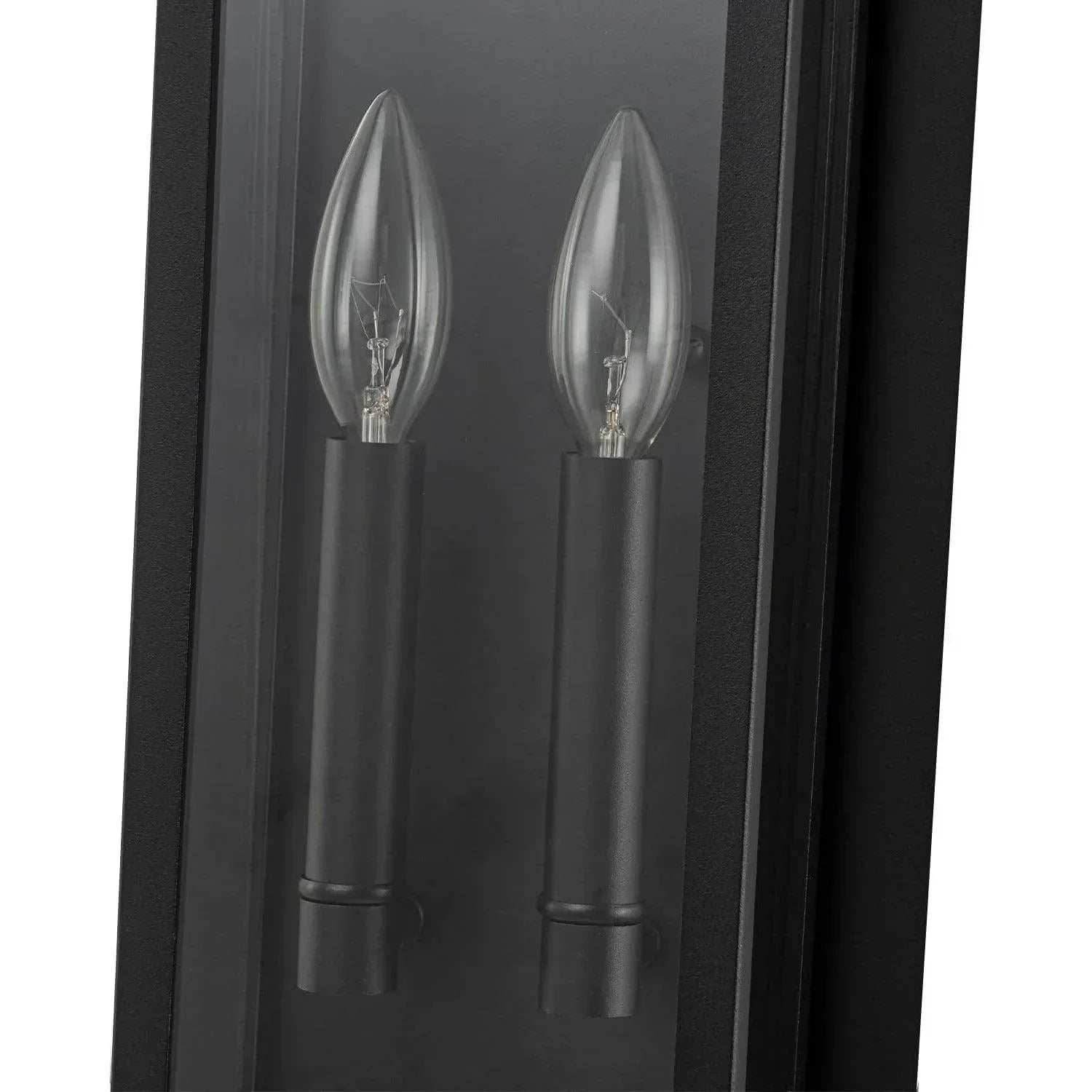 17.5" Black Outdoor Wall Light