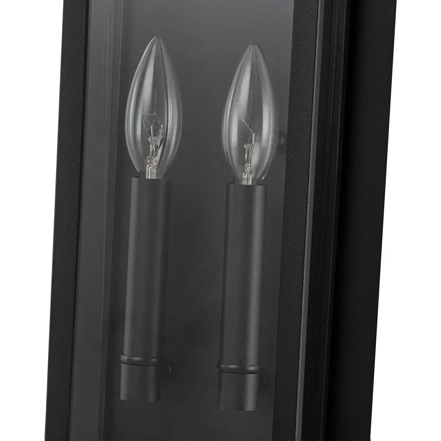 17.5" Black Outdoor Wall Light