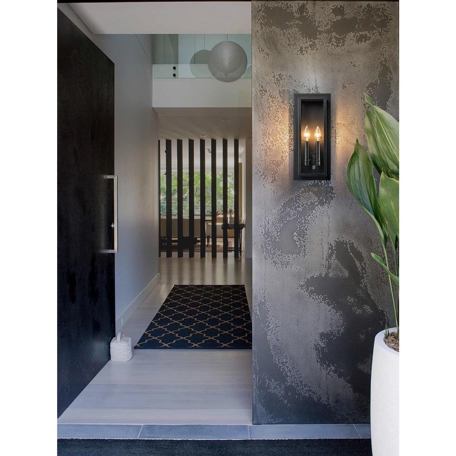 17.5" Black Outdoor Wall Light