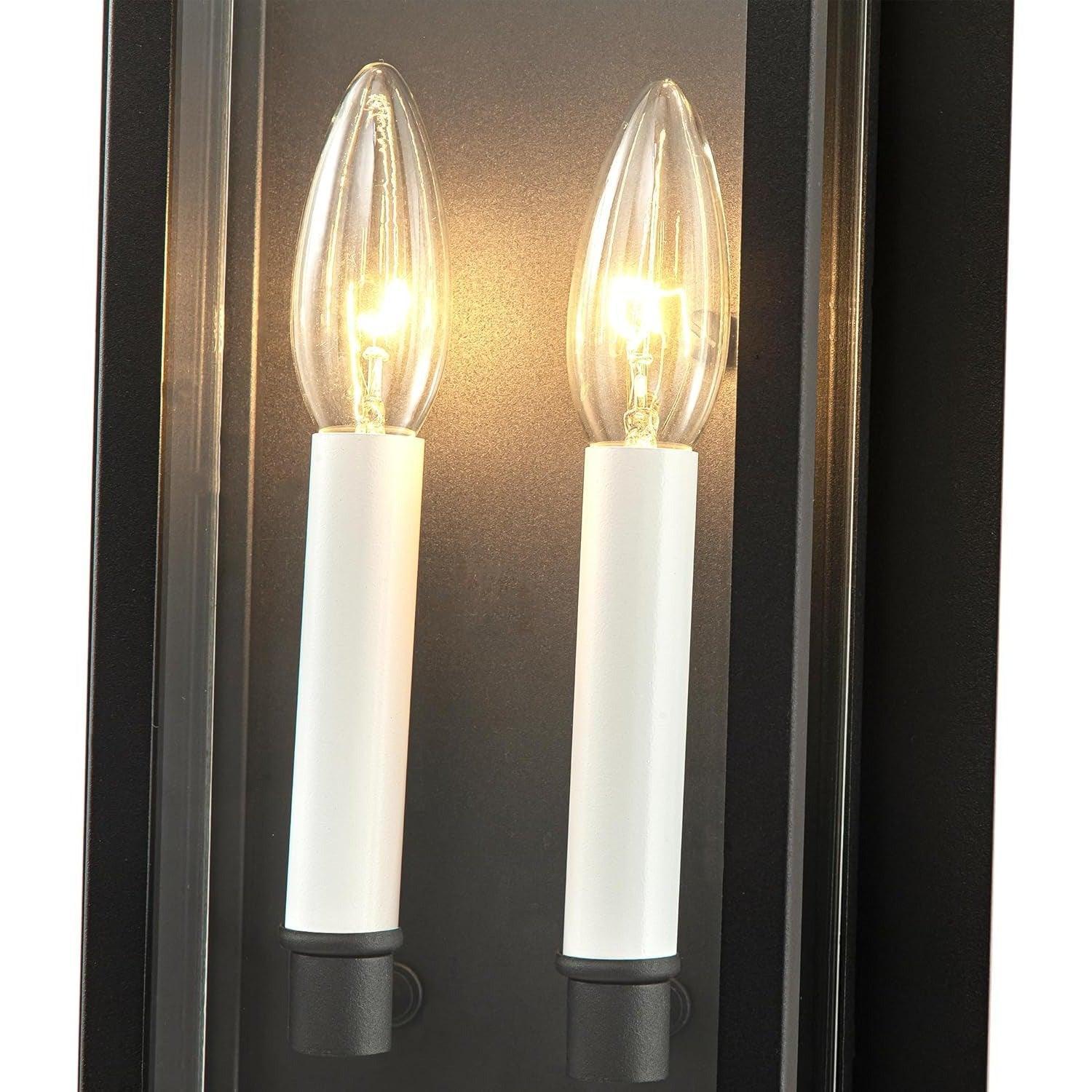 17.5" Black Outdoor Wall Light