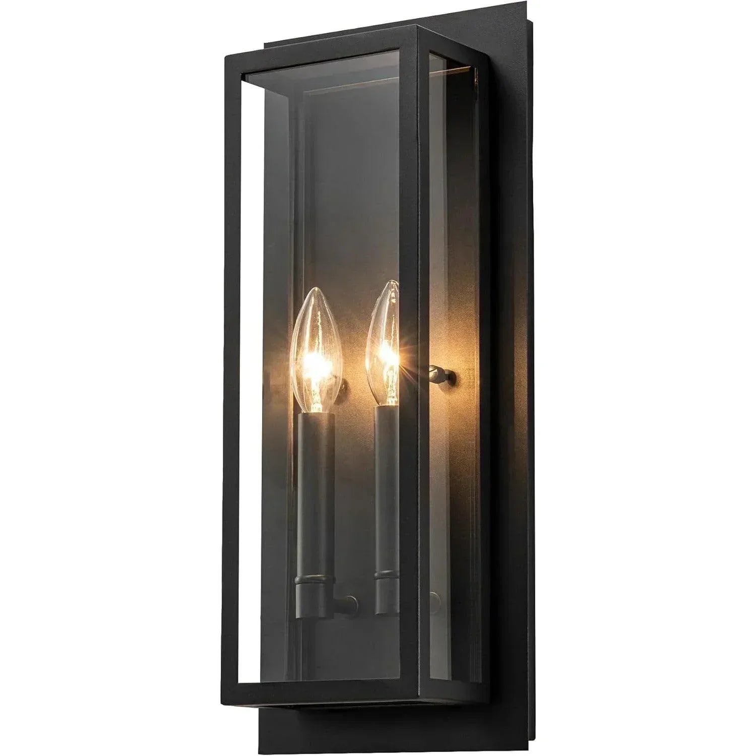 17.5" Black Outdoor Wall Light