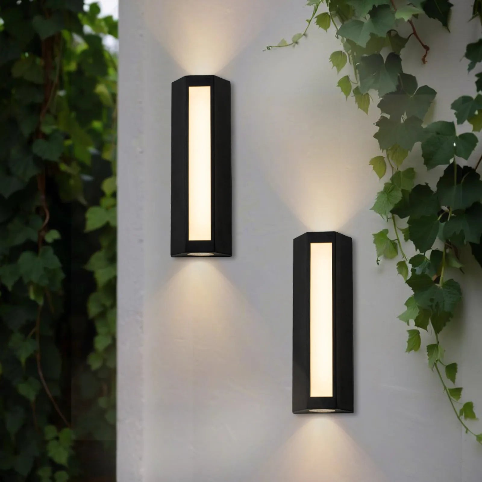 11.8” Dimmable LED Outdoor Wall Lights Set of 2