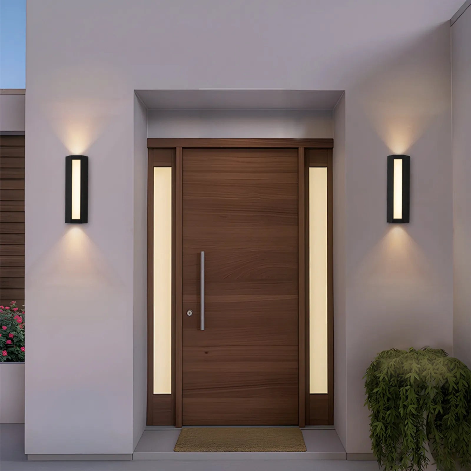 11.8” Dimmable LED Outdoor Wall Lights Set of 2
