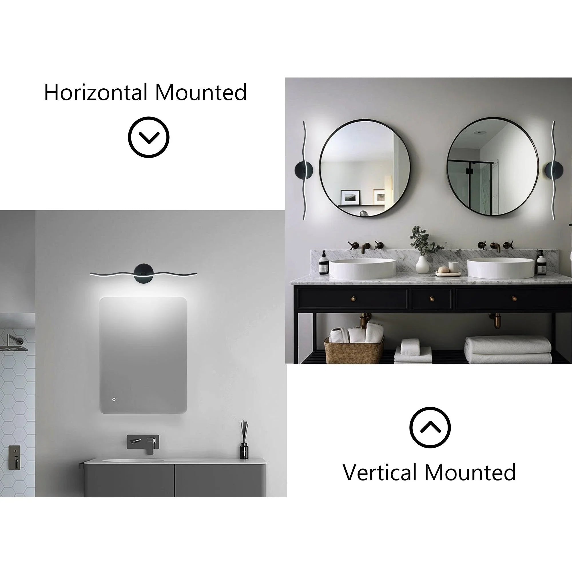 22" Black Camber LED Bath Bar Dimmable - FTL Outdoor Wall Lighting LED Light Bulbs