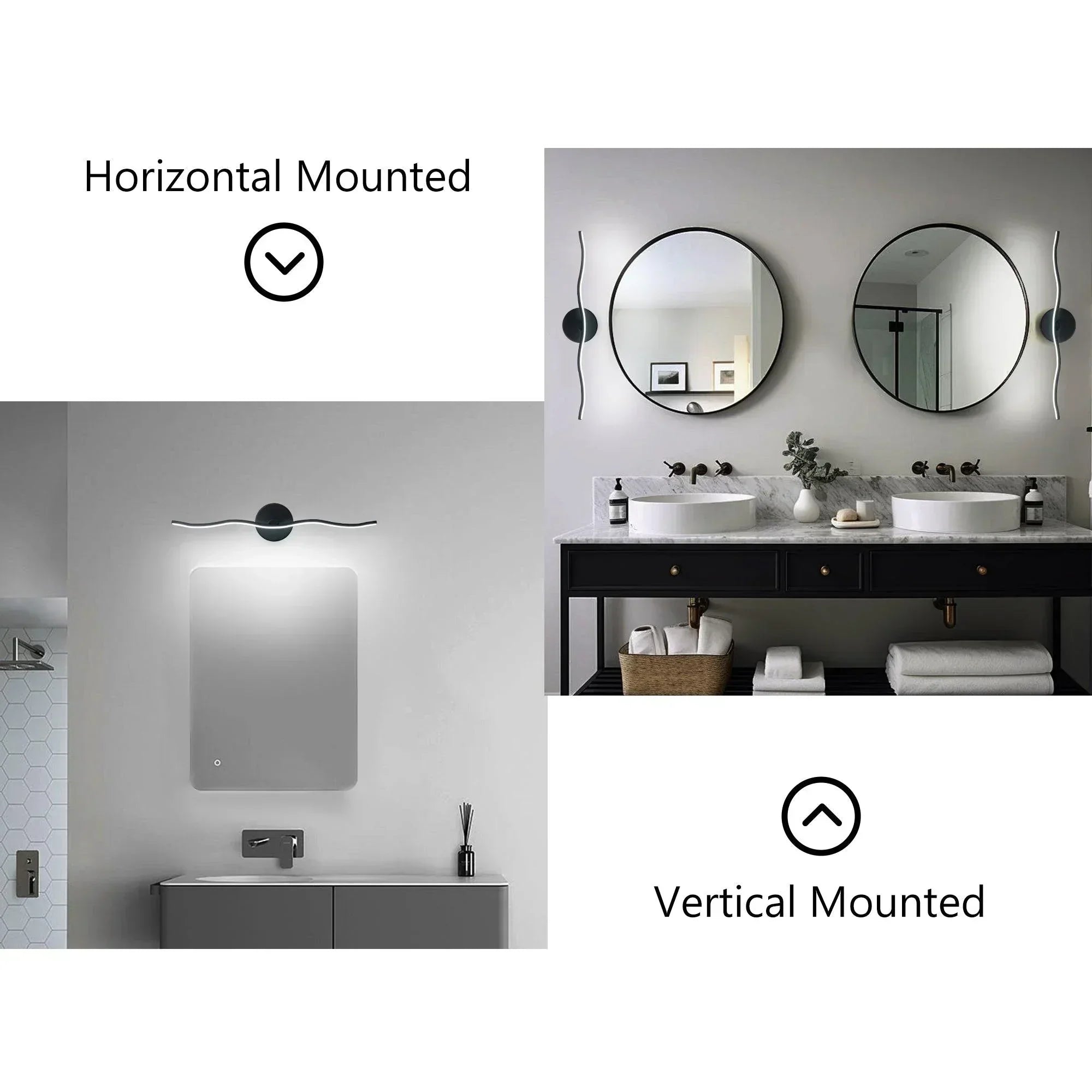 22" Black Camber LED Bath Bar Dimmable - FTL Outdoor Wall Lighting LED Light Bulbs