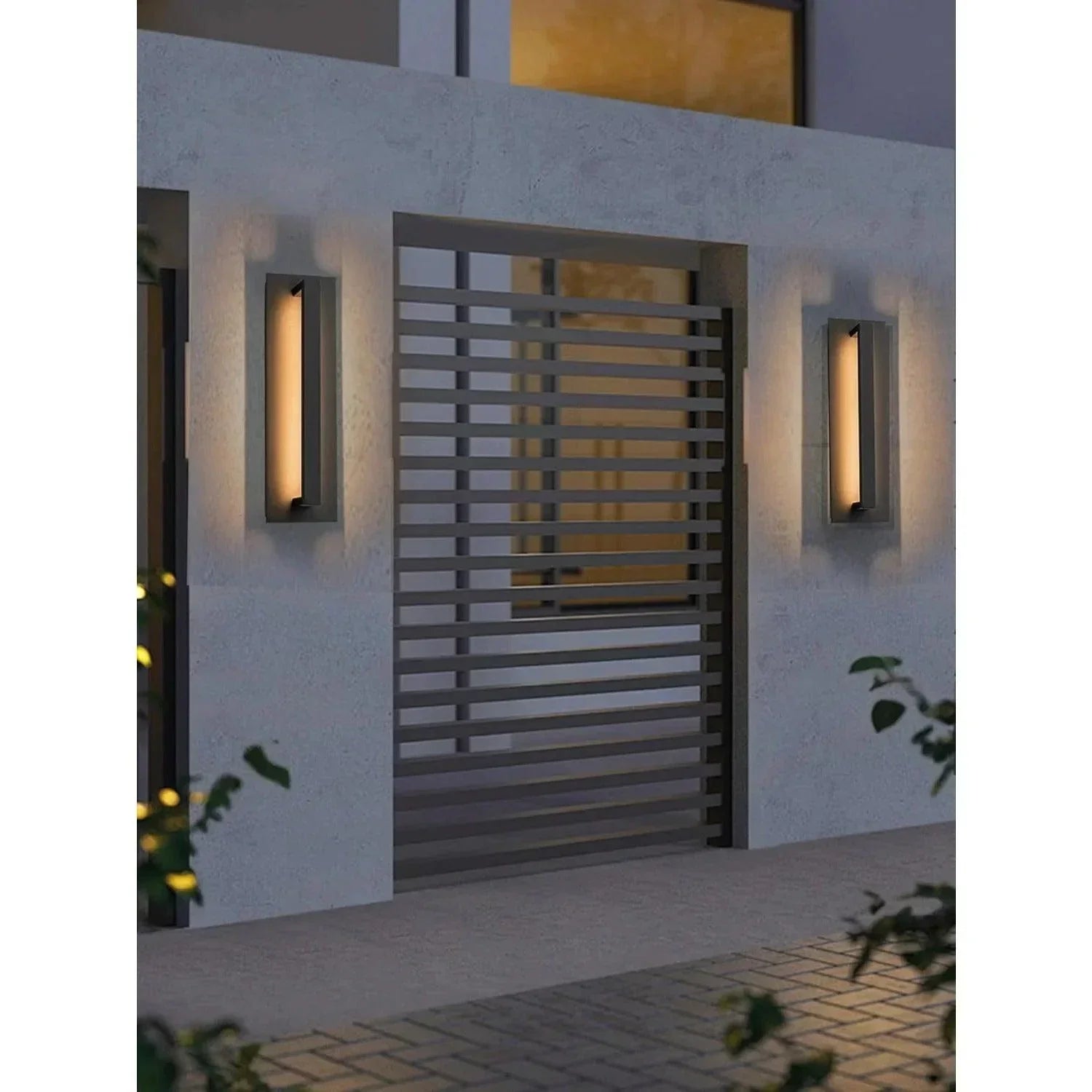 16" LED Outdoor Wall Lights Matte Black - FTL Outdoor Wall Lighting LED Light Bulbs