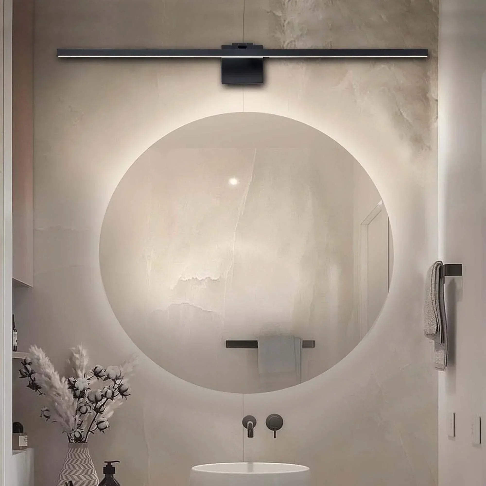 39.4" 5CCT Dimmable Black LED Bath Bar 180° Adjust