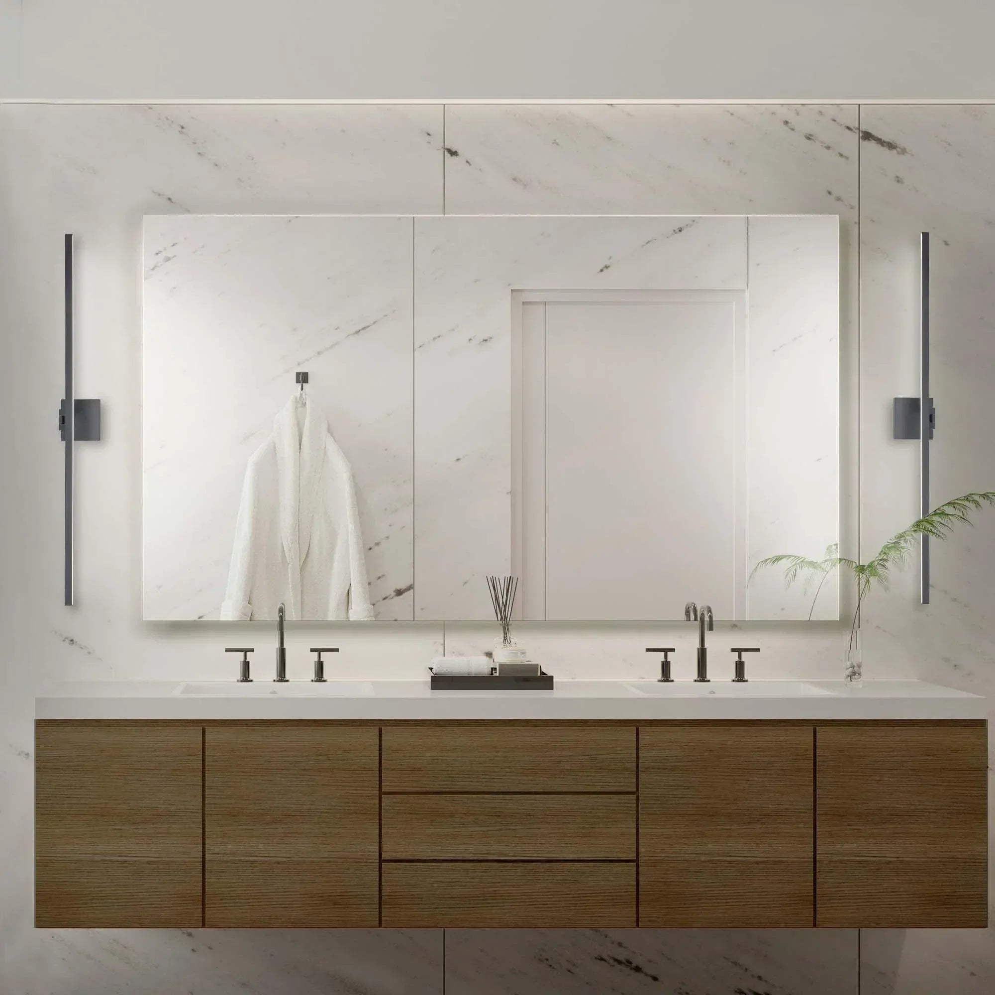 39.4" 5CCT Dimmable Black LED Bath Bar 180° Adjust