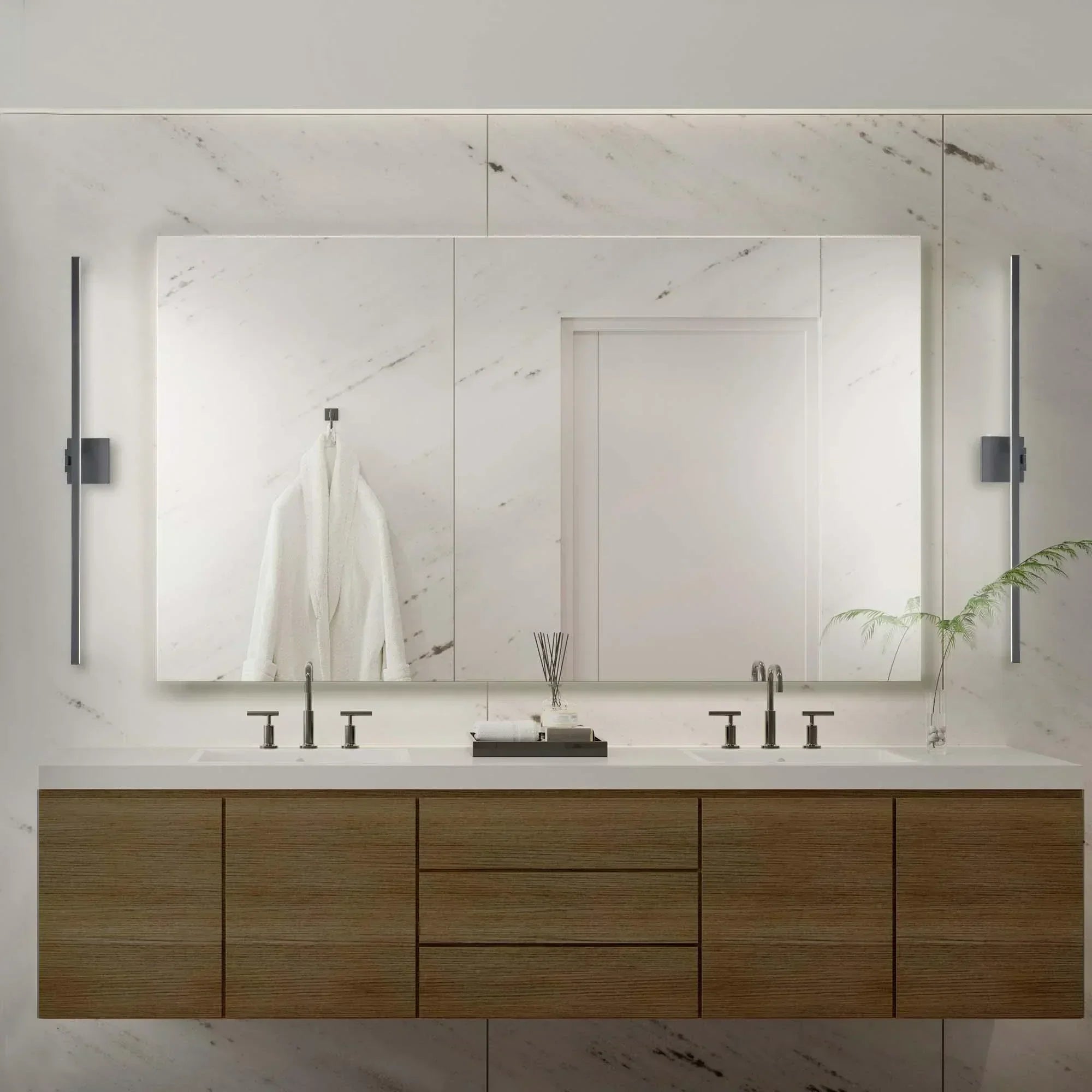 39.4" 5CCT Dimmable Black LED Bath Bar 180° Adjust