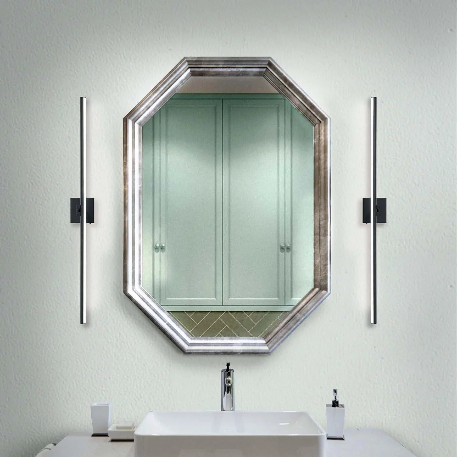 39.4" 5CCT Dimmable Black LED Bath Bar 180° Adjust