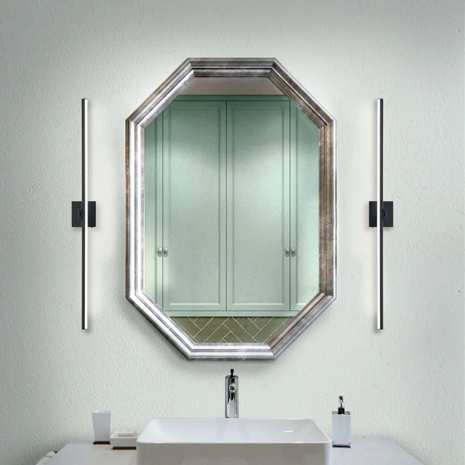 39.4" 5CCT Dimmable Black LED Bath Bar 180° Adjust