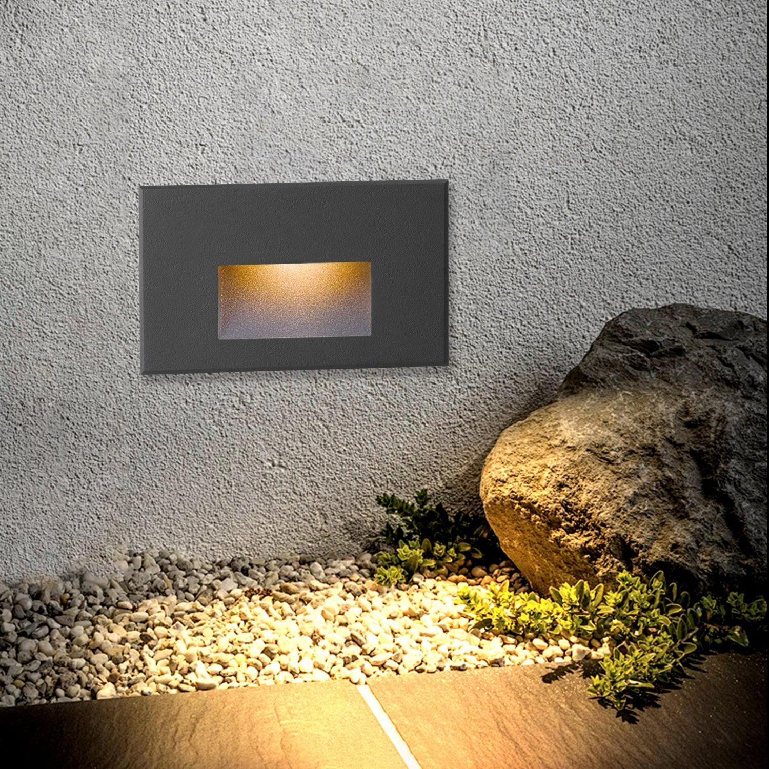 LED Step Lights 3000K Horizontal Set of 3