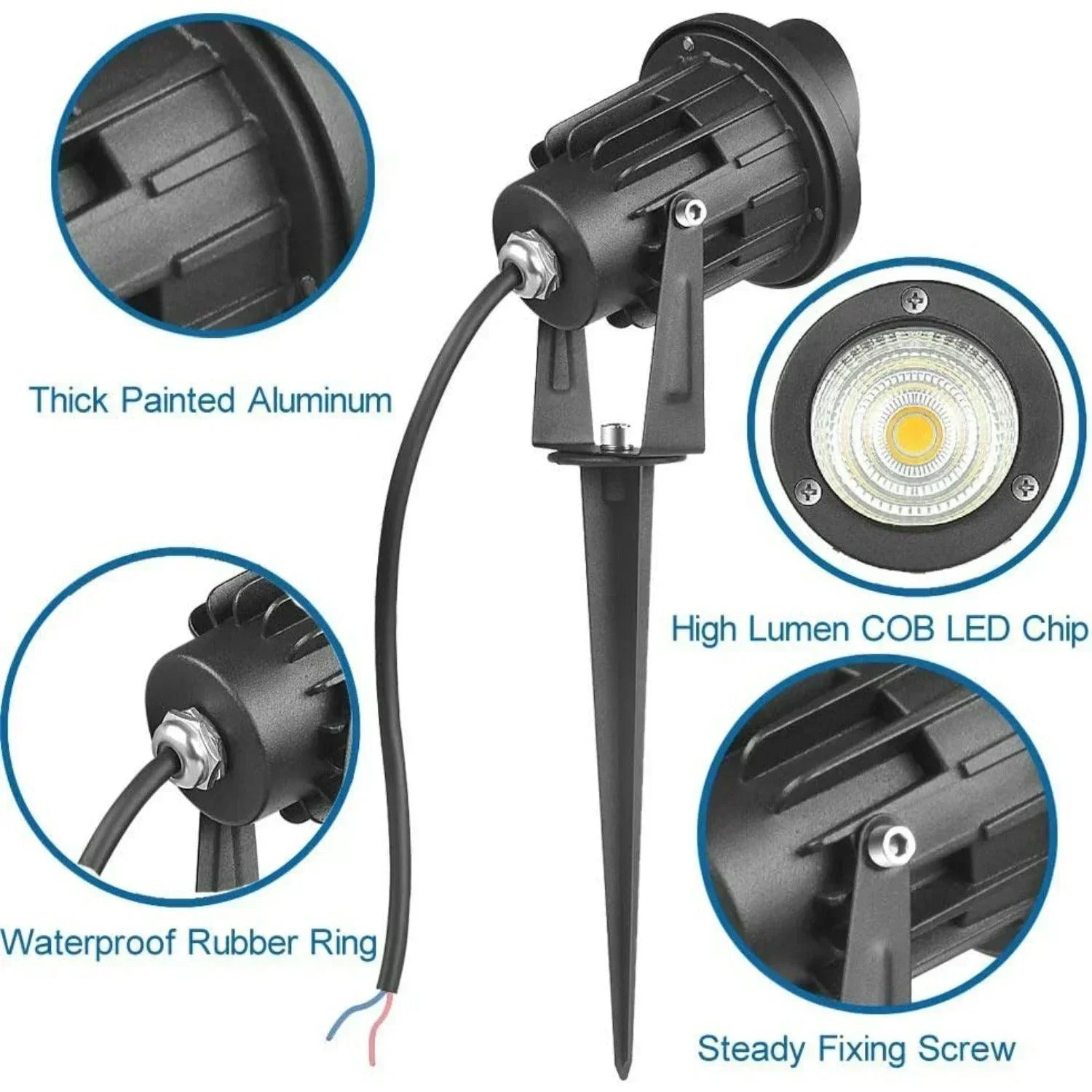 LED Landscape Spotlight 3000K Warm White - FTL Outdoor Wall Lighting LED Light Bulbs