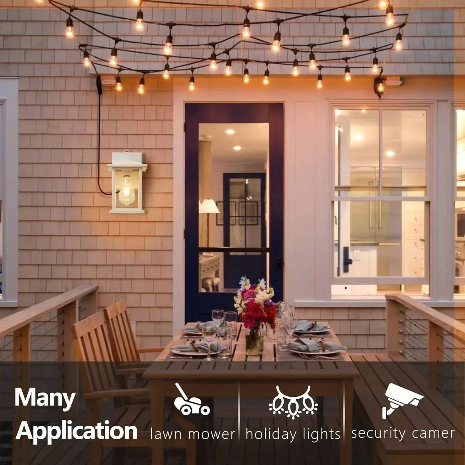 Dusk to Dawn Outdoor Wall Lights with GFCI Outlet - FTL Outdoor Wall Lighting LED Light Bulbs