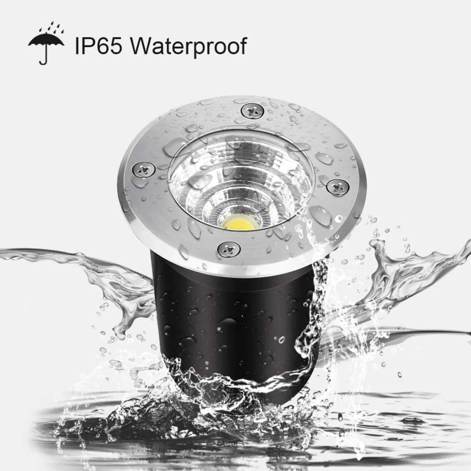 LED In-Ground Well Light 3000K Warm White - FTL Outdoor Wall Lighting LED Light Bulbs