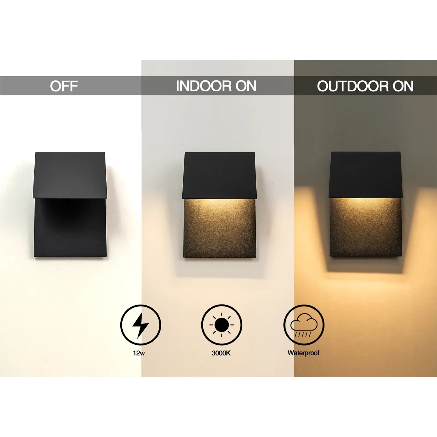 11" LED Outdoor Wall Lights Matte Black - FTL Outdoor Wall Lighting LED Light Bulbs
