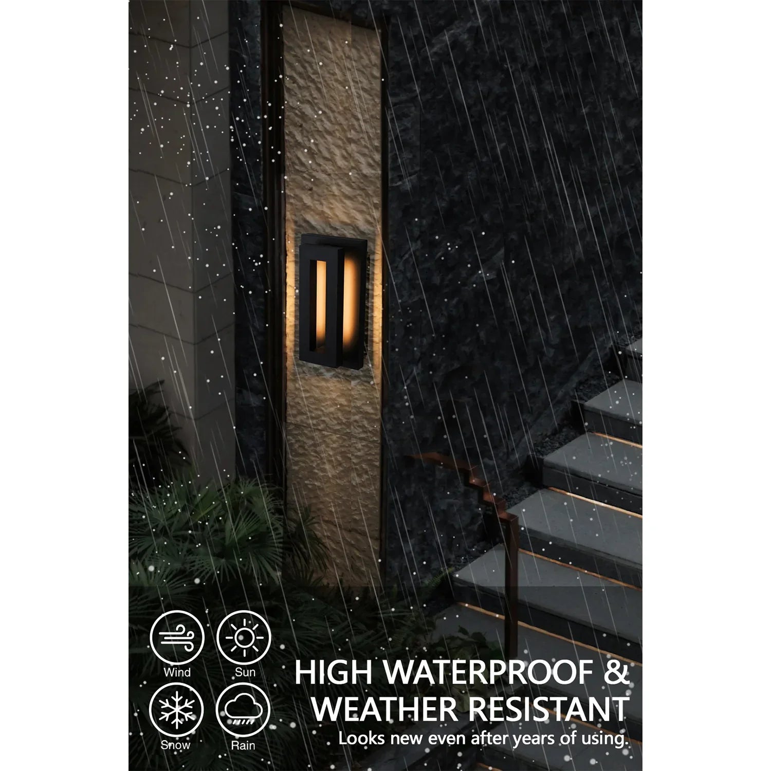 14" Black Metal Outdoor Wall Lights