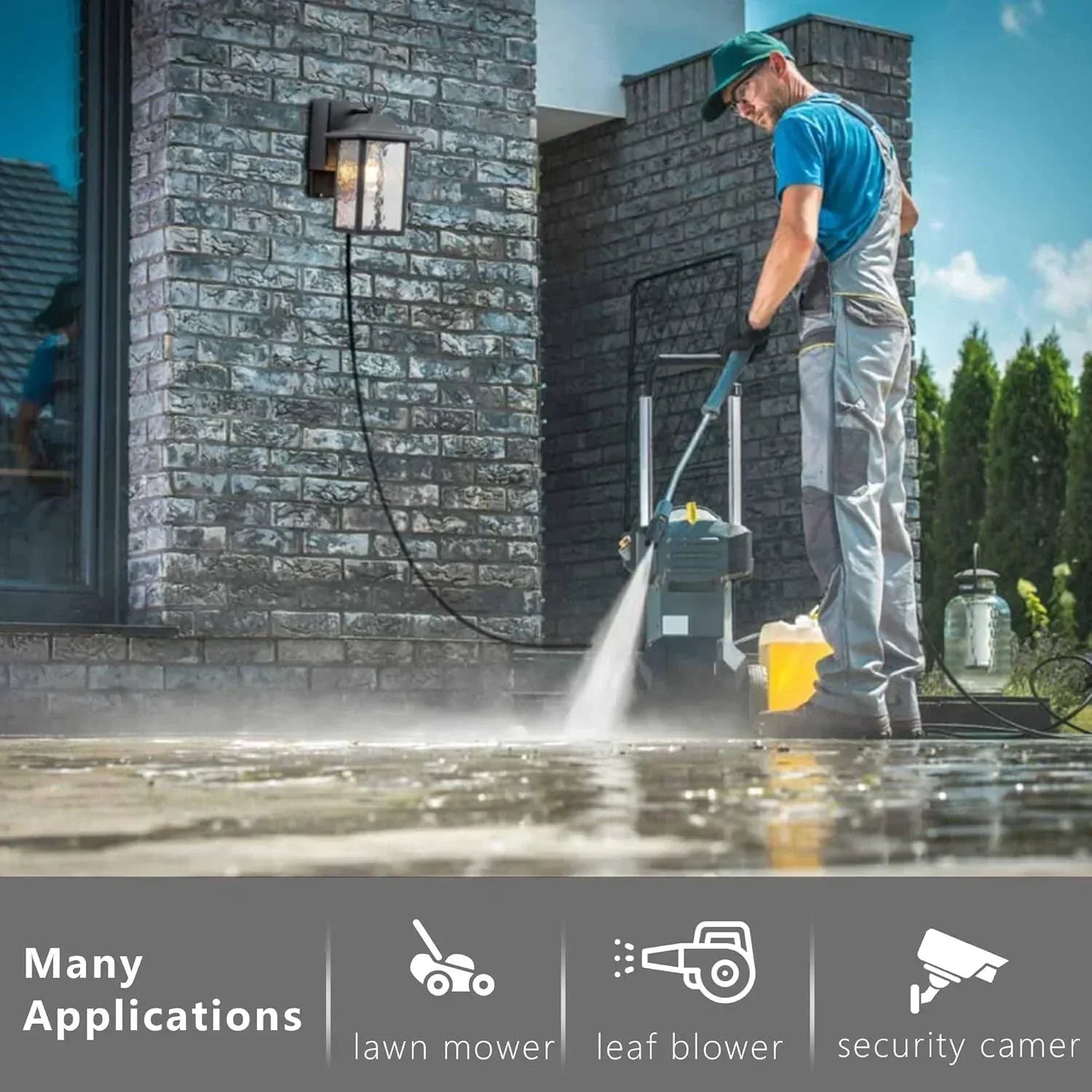 Dusk to Dawn Black Outdoor Wall Lights with GFCI Outlet - FTL Outdoor Wall Lighting LED Light Bulbs