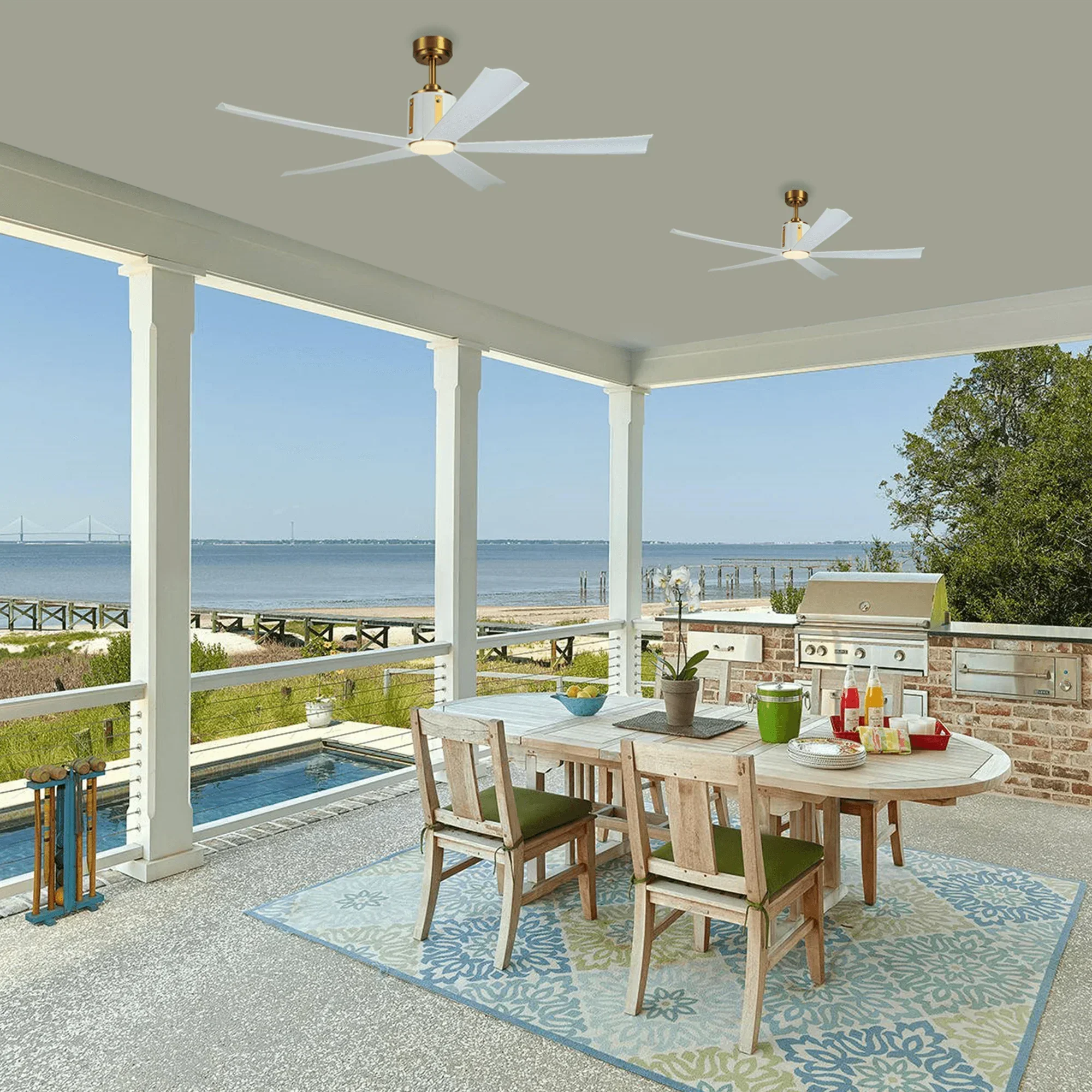 60" Ceiling Fan with LED Lights and Remote