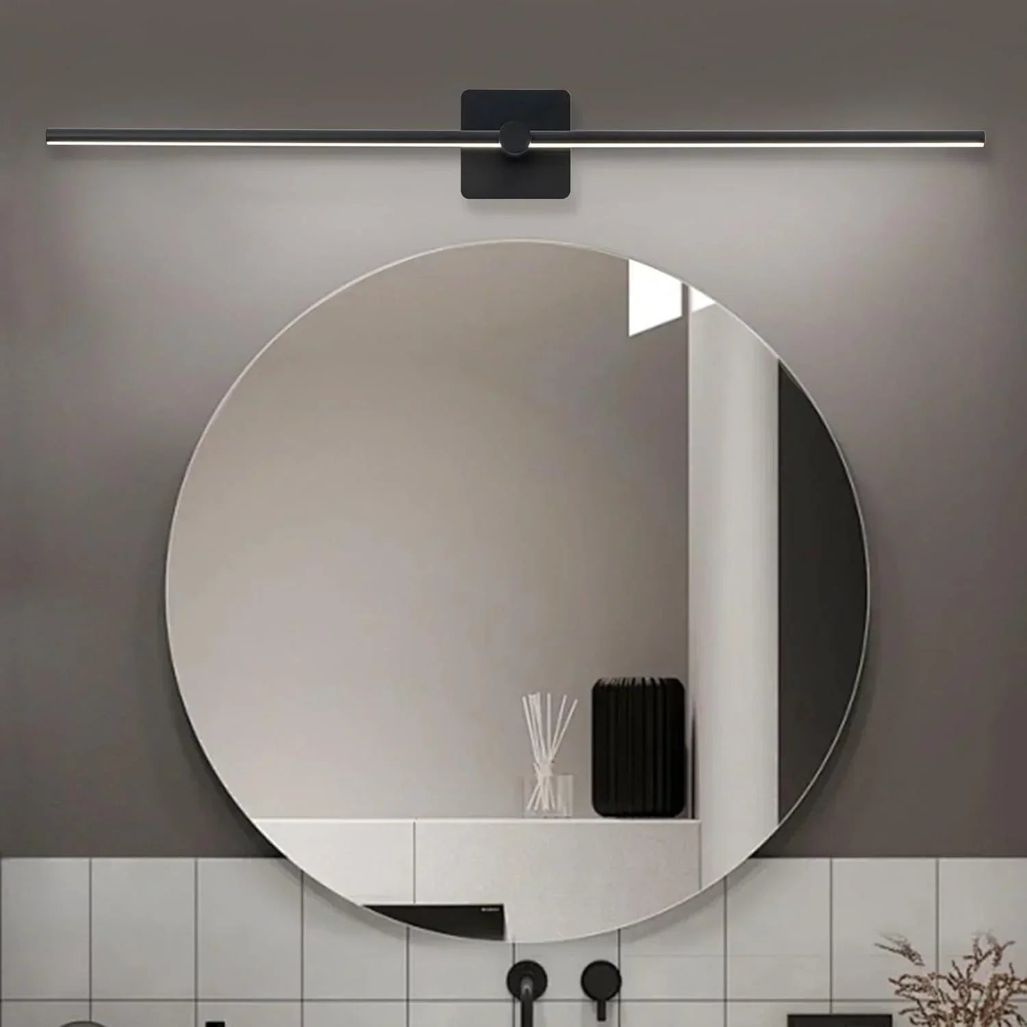 39.4" 5CCT Dimmable Black LED Bath Bar Non-Adjust - FTL Outdoor Wall Lighting LED Light Bulbs