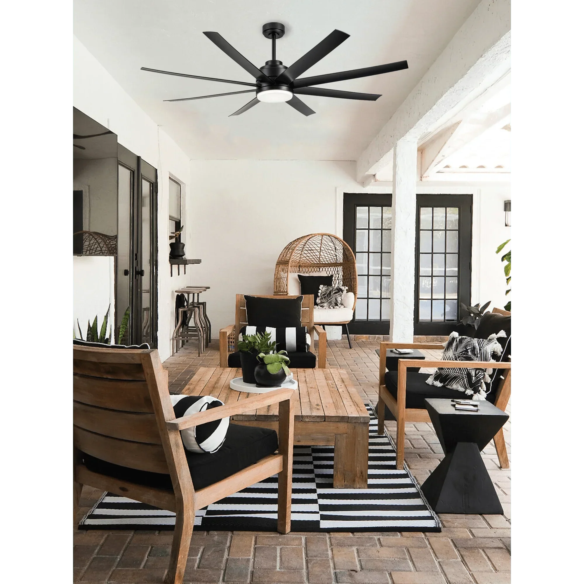 65" Ceiling Fans with LED Lights and Remote