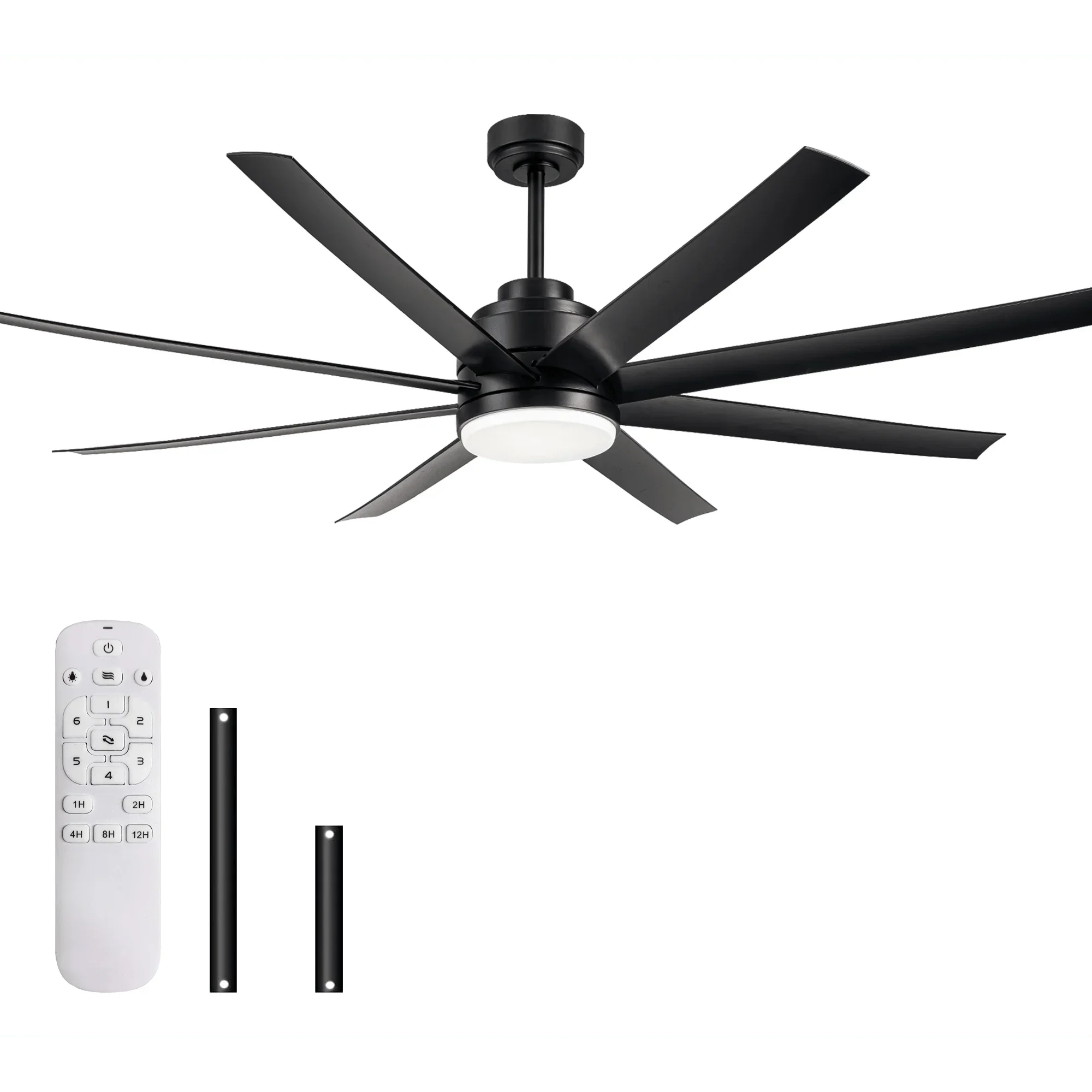 65" Ceiling Fans with LED Lights and Remote
