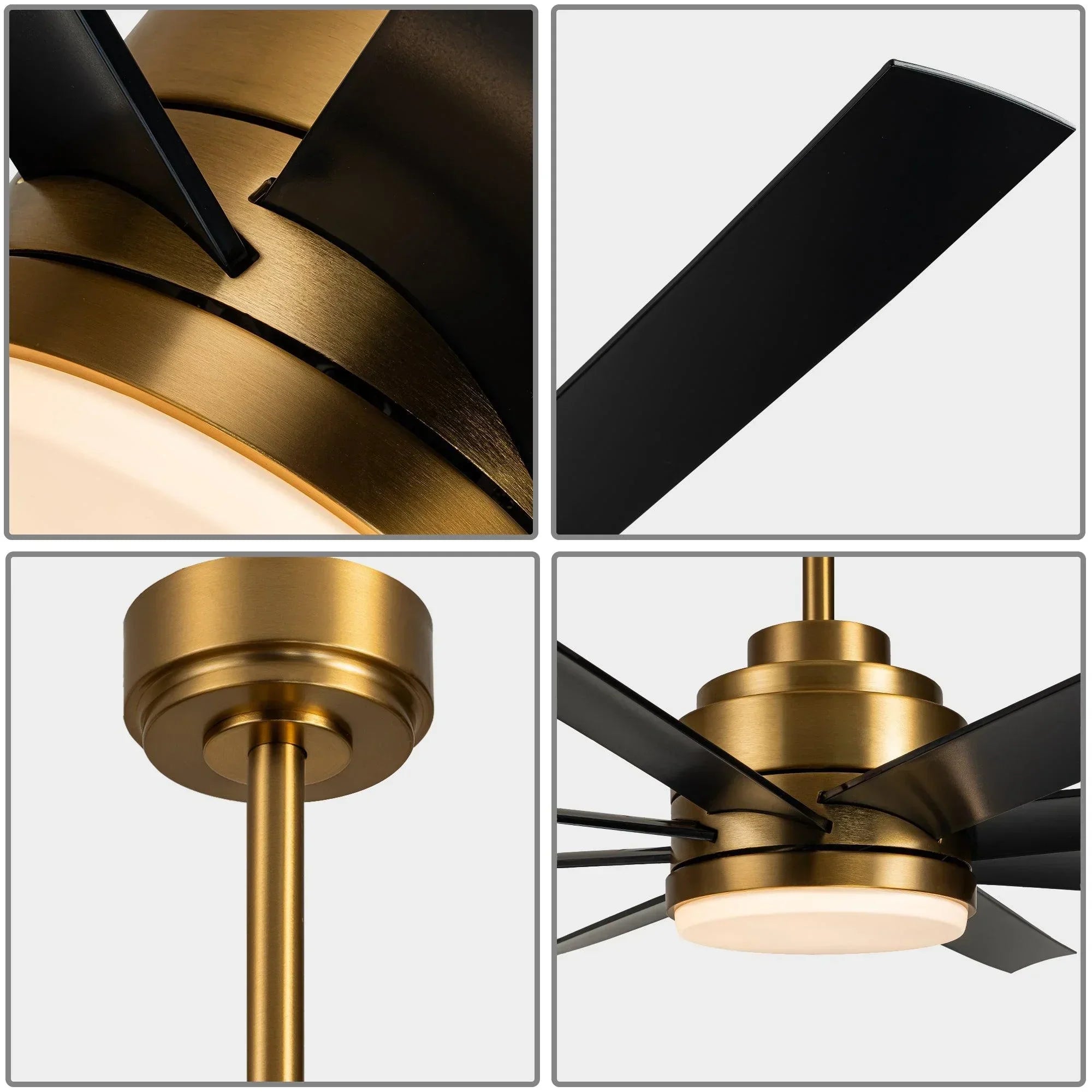 65" Ceiling Fans with LED Lights and Remote