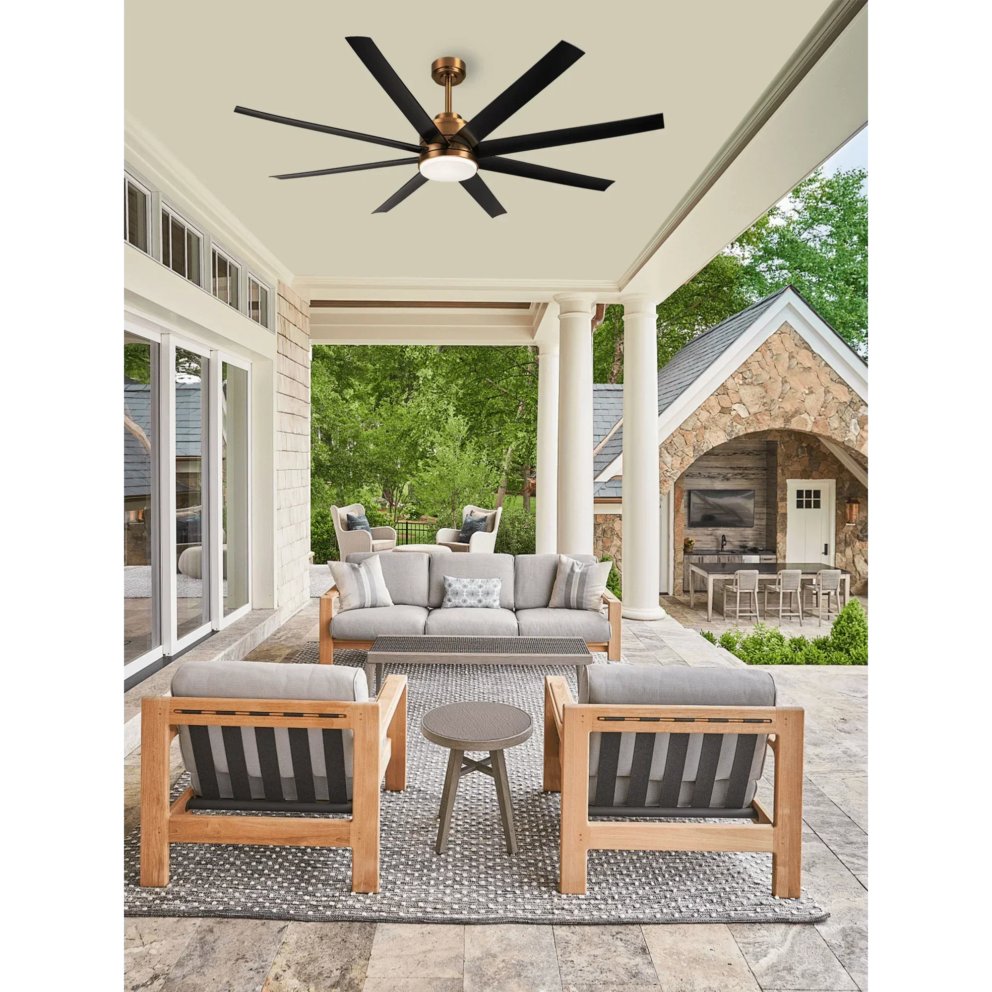 65" Ceiling Fans with LED Lights and Remote