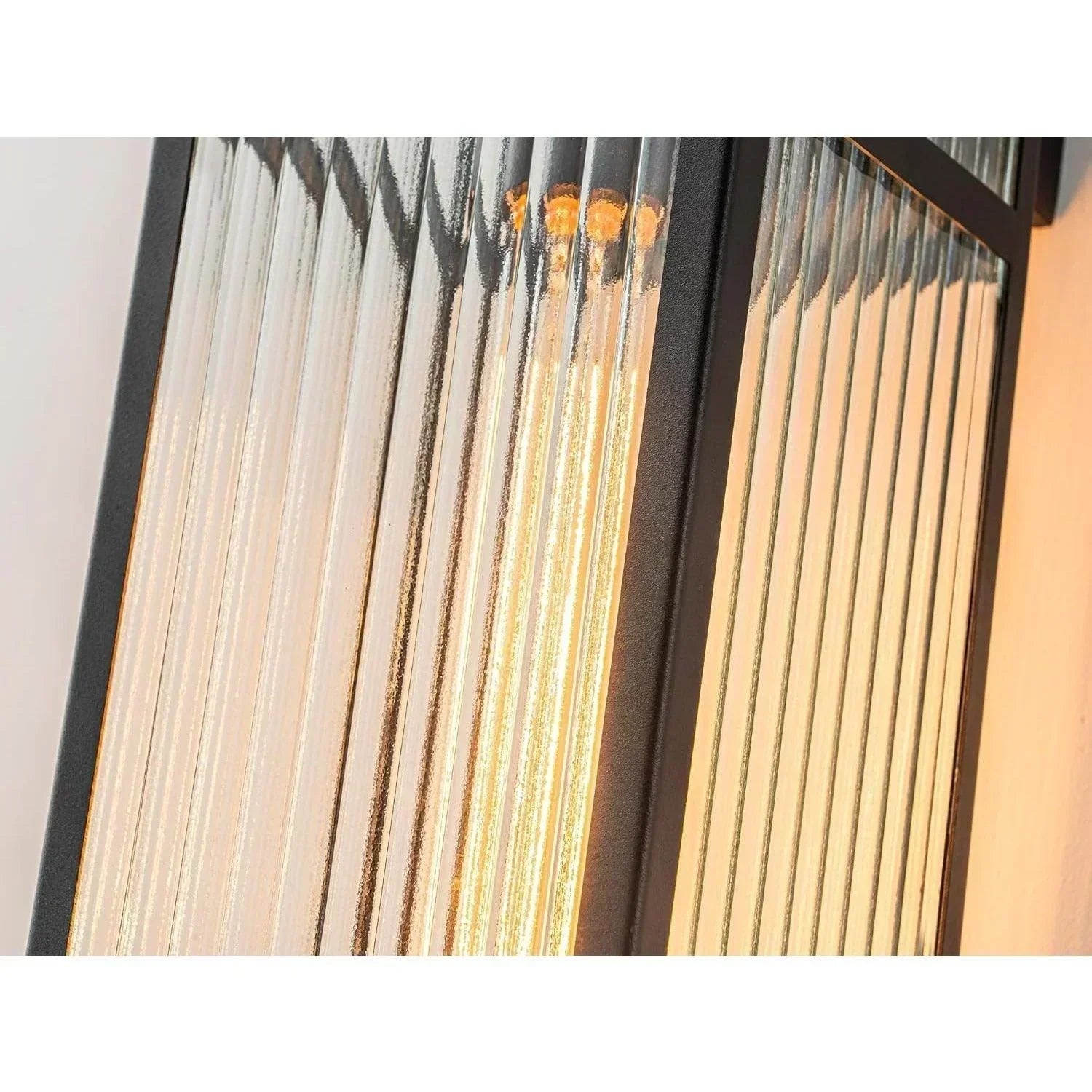 Outdoor Wall Lights with Striped Glass - FTL Outdoor Wall Lighting LED Light Bulbs