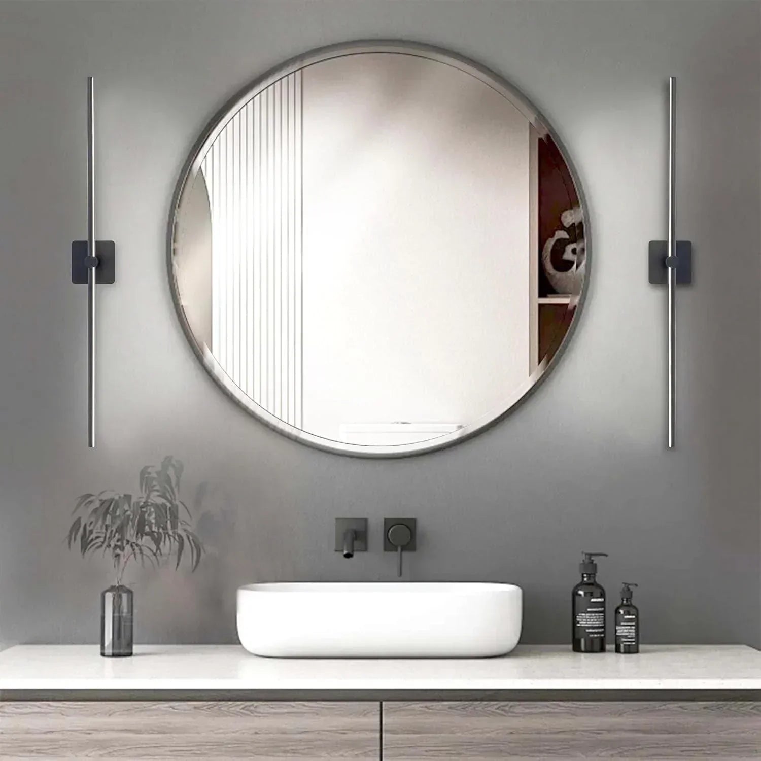 39.4" 5CCT Dimmable Black LED Bath Bar Non-Adjust - FTL Outdoor Wall Lighting LED Light Bulbs