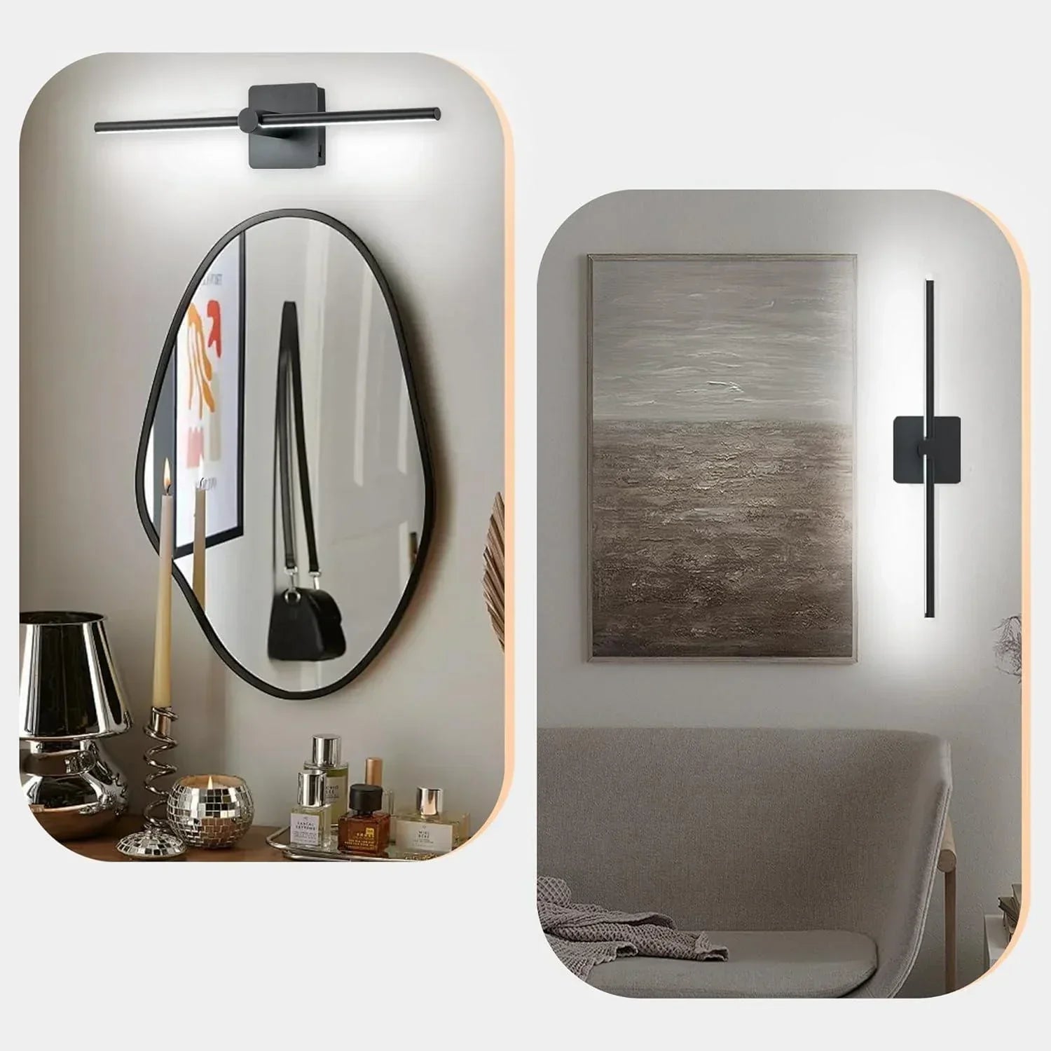 22.8" 5CCT Dimmable Black LED Bath Bar Non-Adjust - FTL Outdoor Wall Lighting LED Light Bulbs