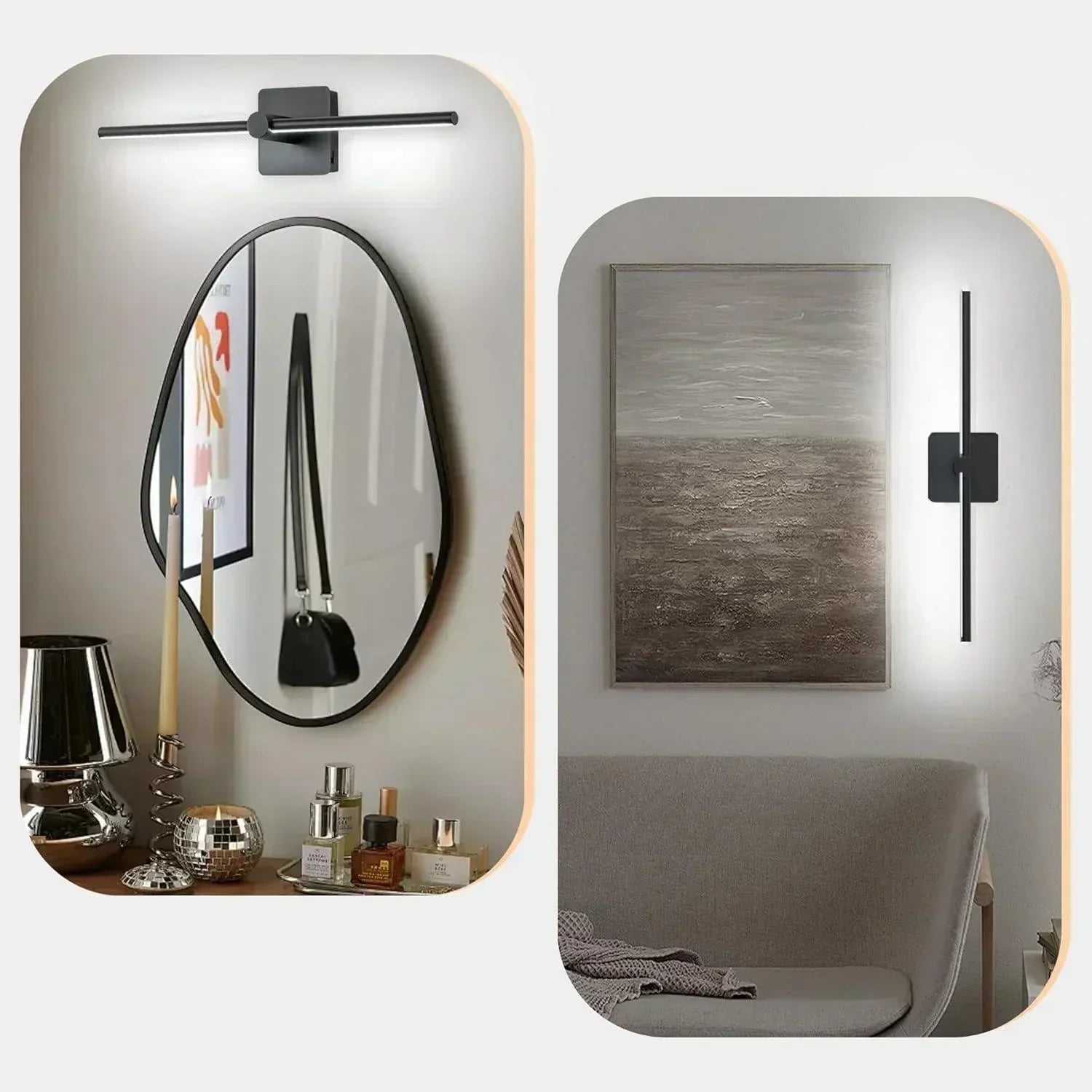 22.8" 5CCT Dimmable Black LED Bath Bar Non-Adjust - FTL Outdoor Wall Lighting LED Light Bulbs