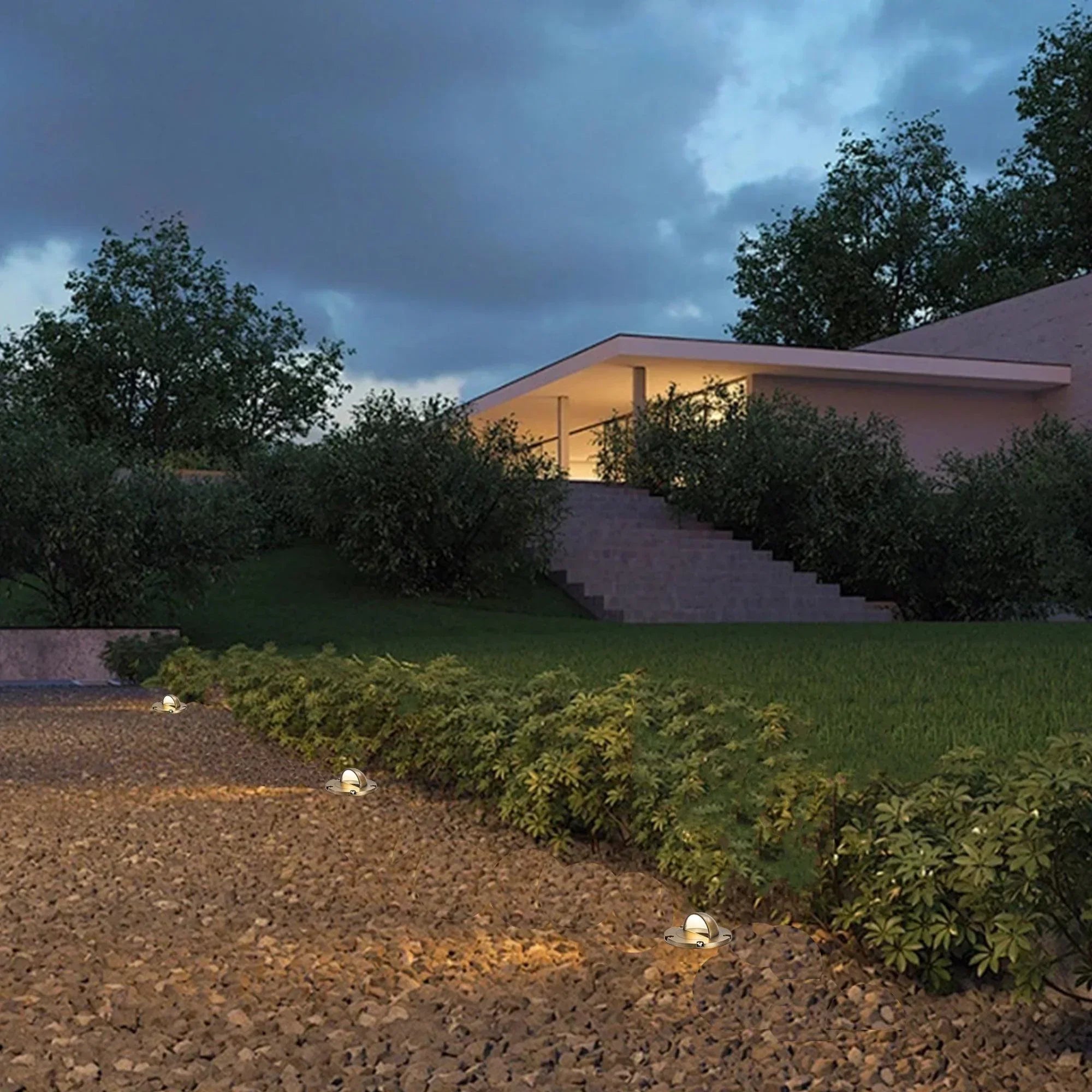 Brass In-Ground Well Light 3000K Warm White-LT2203A - FTL Outdoor Wall Lighting LED Light Bulbs