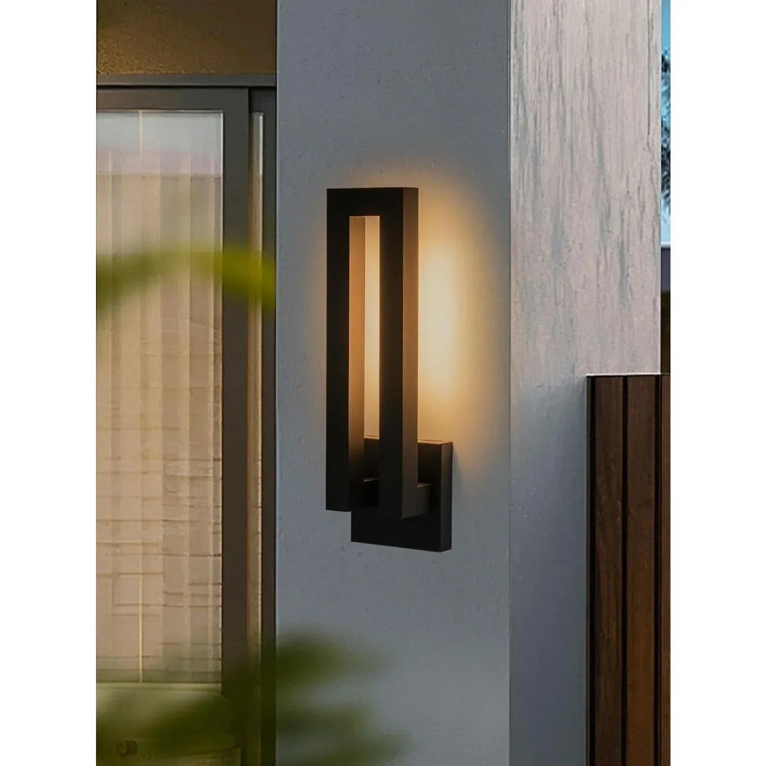 18" LED Outdoor Wall Lights Matte Black - FTL Outdoor Wall Lighting LED Light Bulbs
