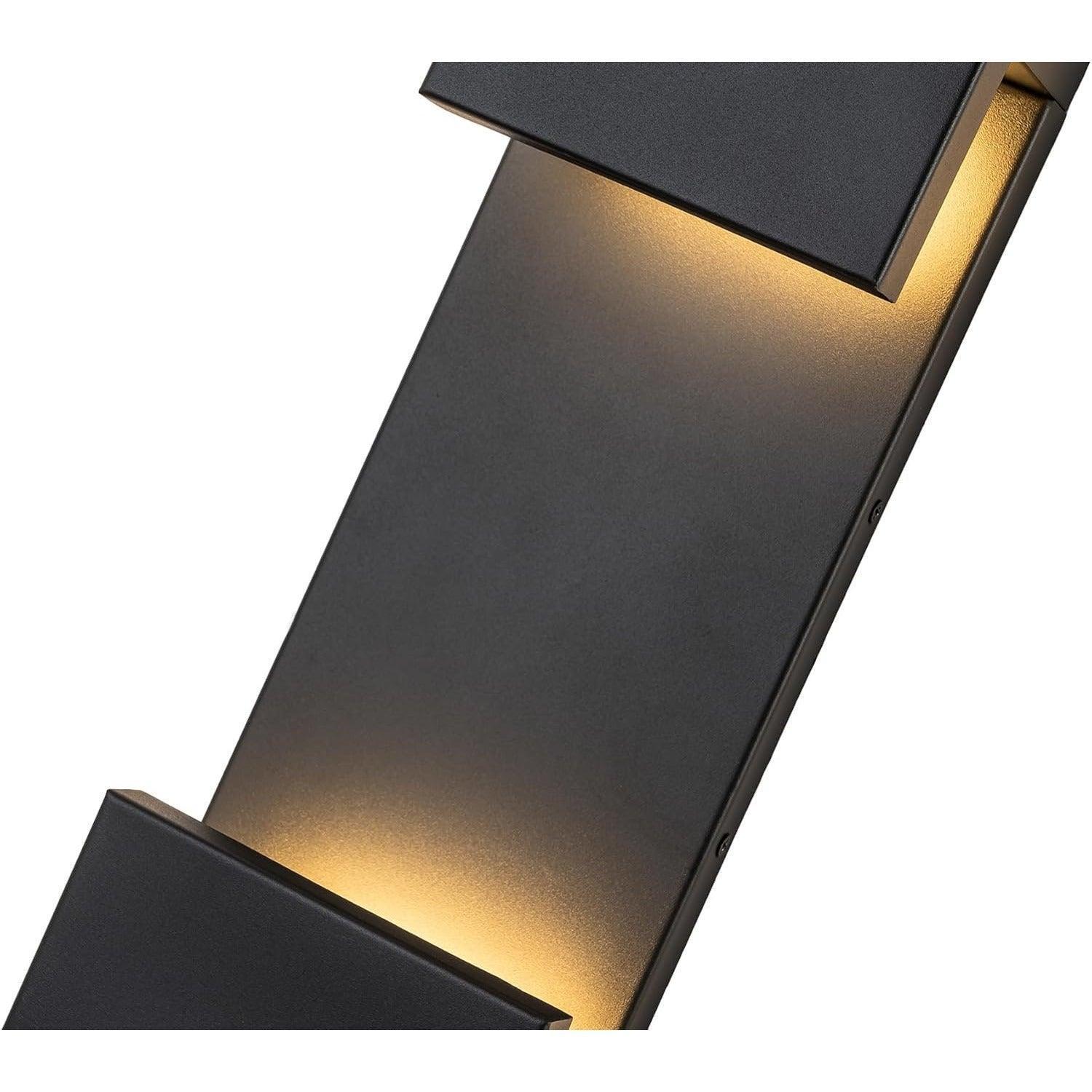 15" LED Outdoor Wall Lights Black - FTL Outdoor Wall Lighting LED Light Bulbs