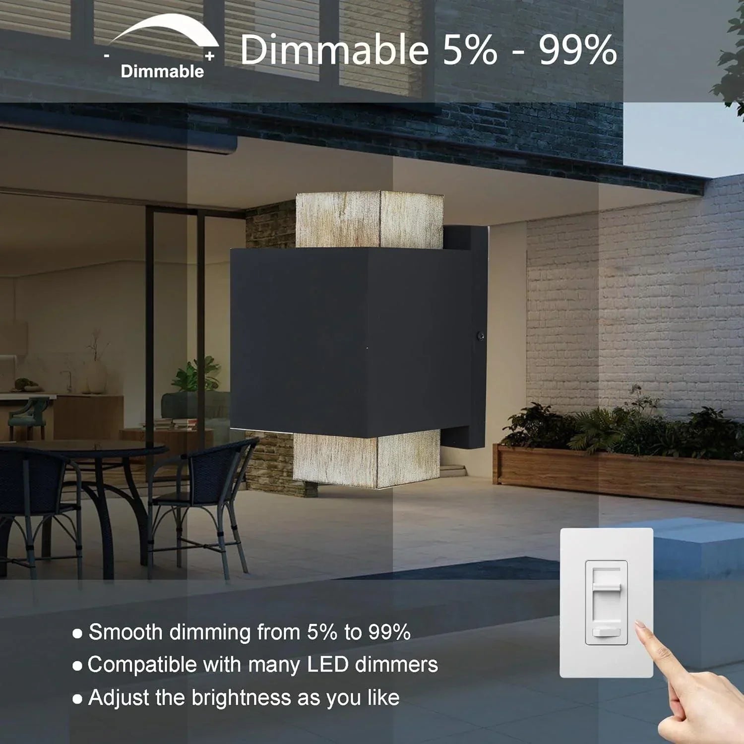 8" Modern Outdoor Wall Lights