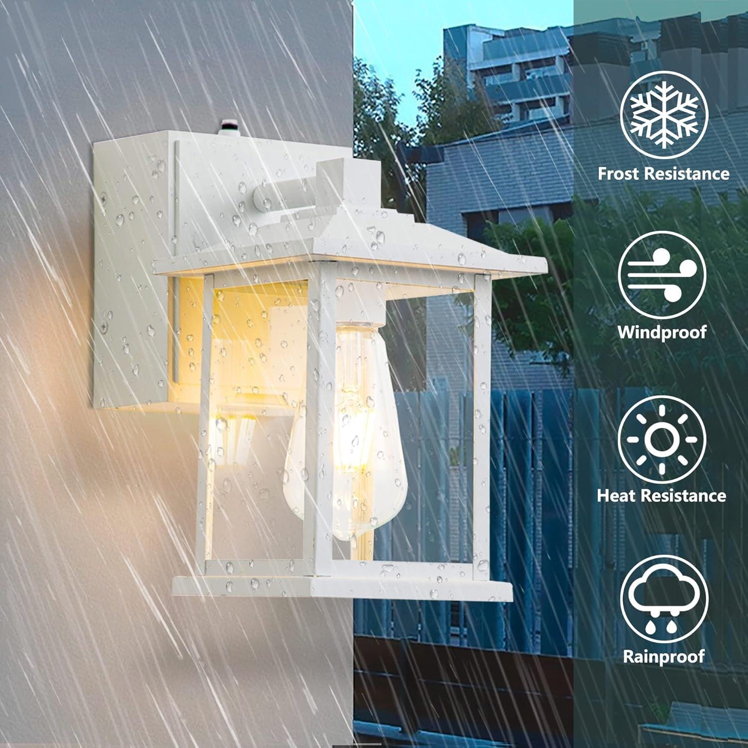 Dusk to Dawn Outdoor Wall Lights with GFCI Outlet - FTL Outdoor Wall Lighting LED Light Bulbs