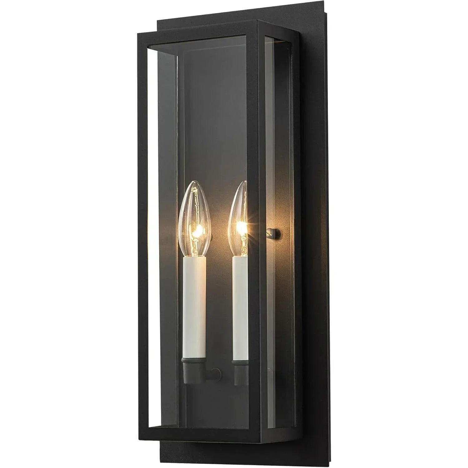 17.5" Black Outdoor Wall Light