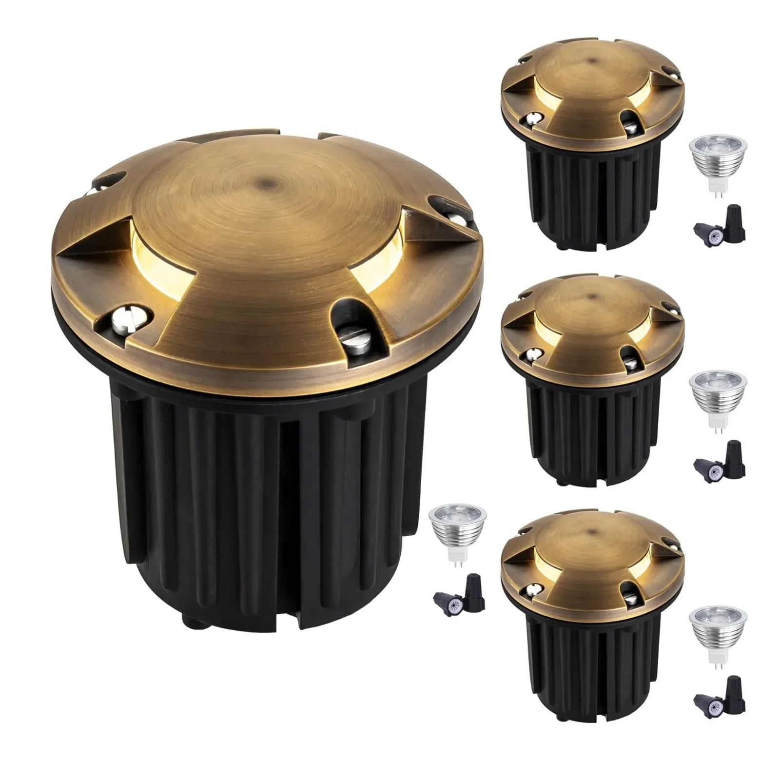 Brass In-Ground Well Light 3000K Warm White-LT2204C
