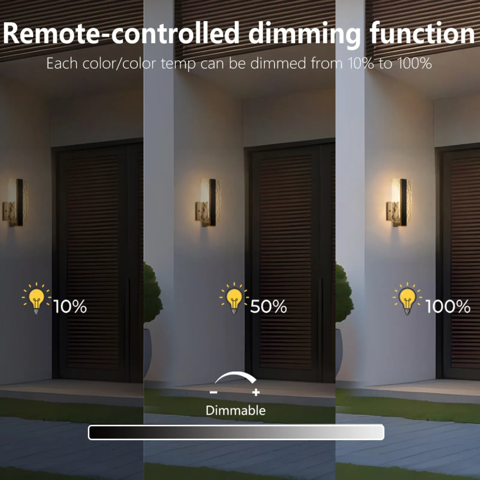 11.73“ RGB Outdoor Wall Lights Set of 2