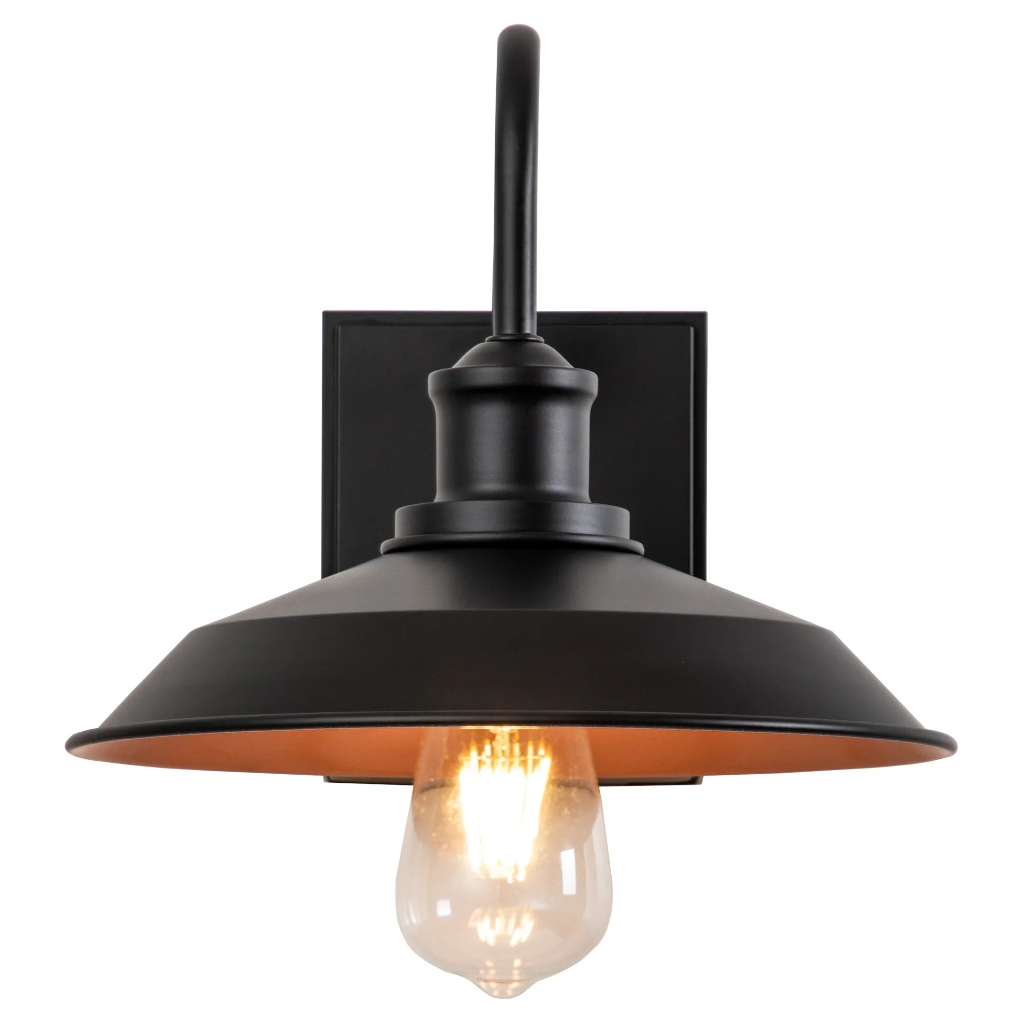Black Outdoor Wall Lights with GFCI Outlet - FTL Outdoor Wall Lighting LED Light Bulbs