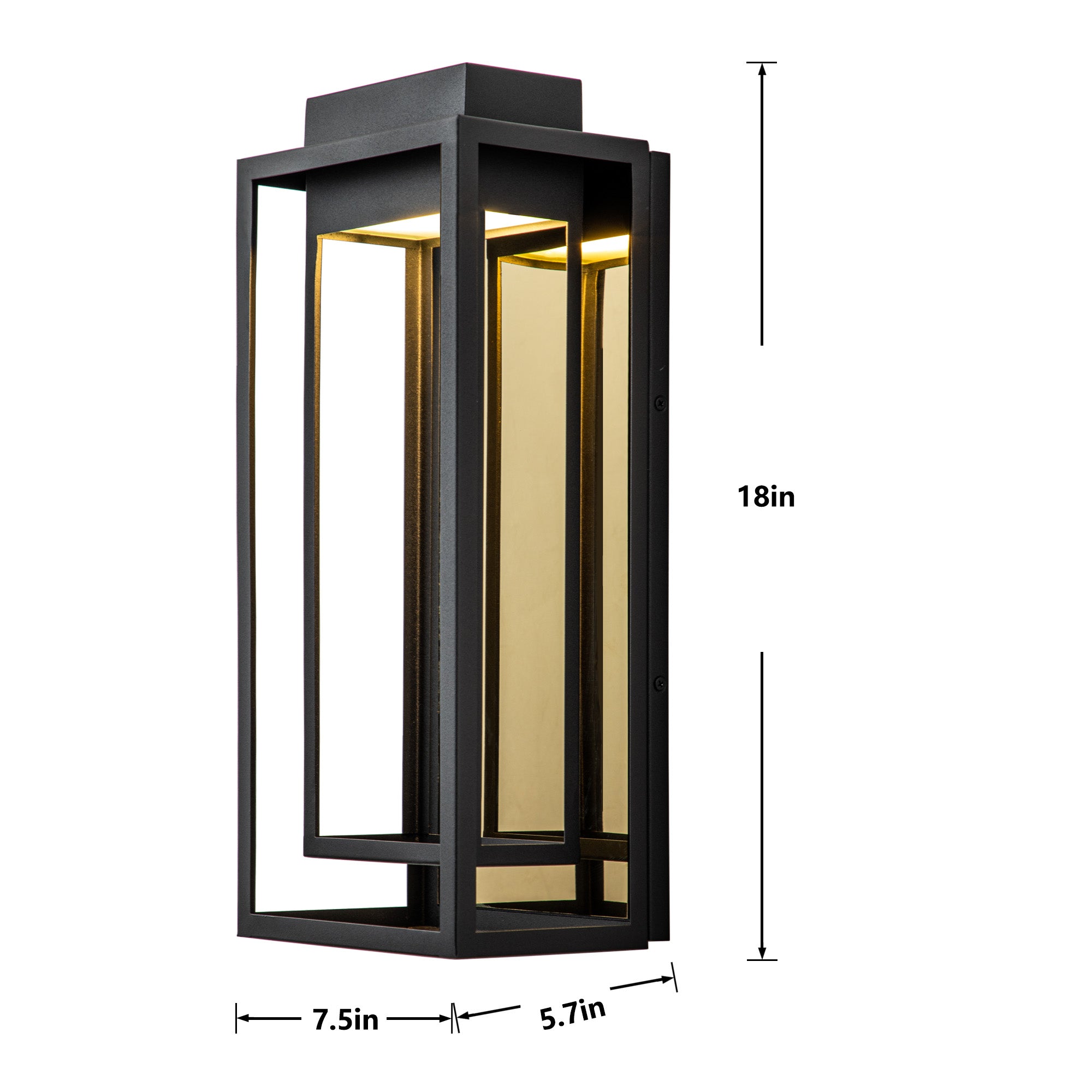 Black and Gold LED Outdoor Wall Lights - FTL Outdoor Wall Lighting LED Light Bulbs