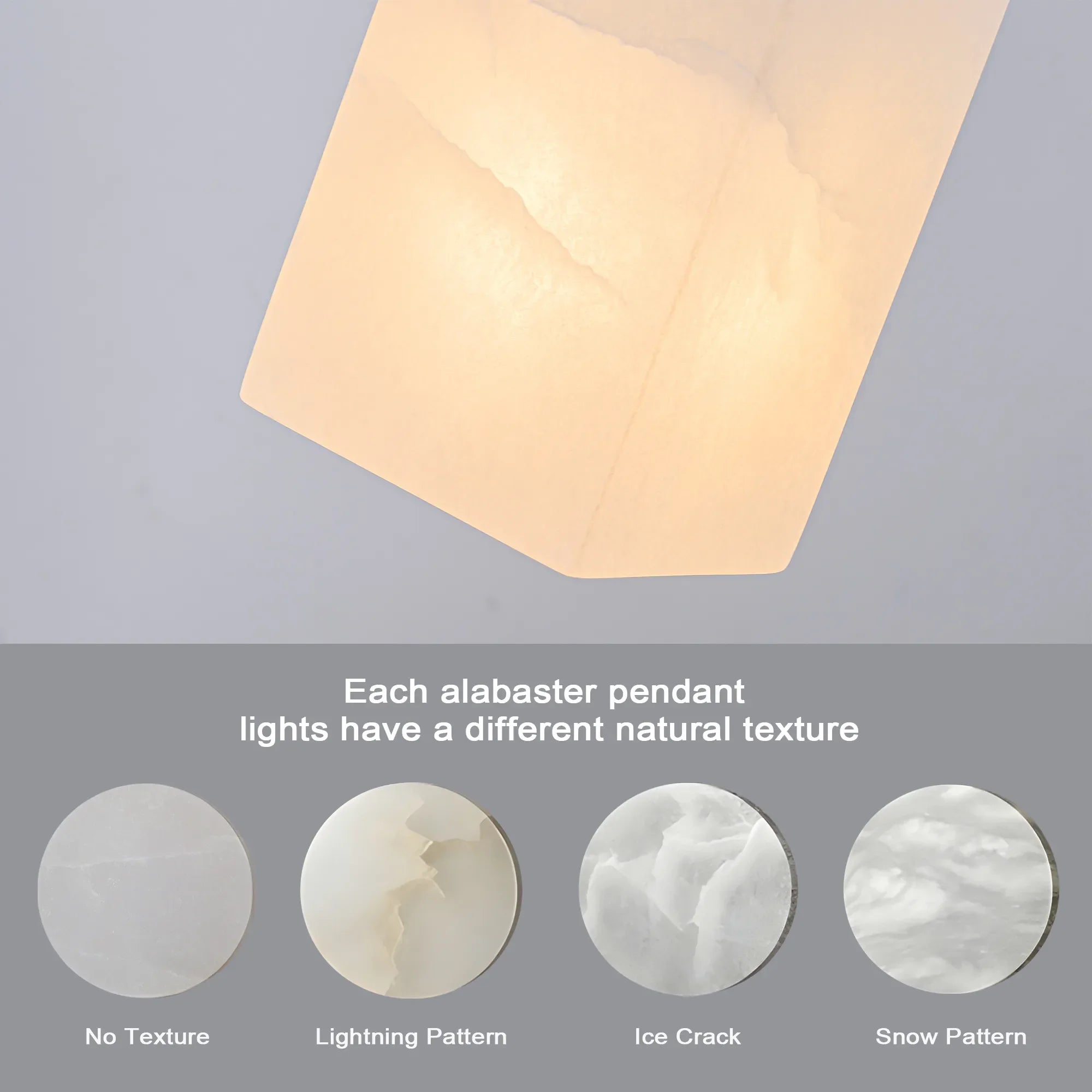 FTL Alabaster Pendant Lights Square 1 Light