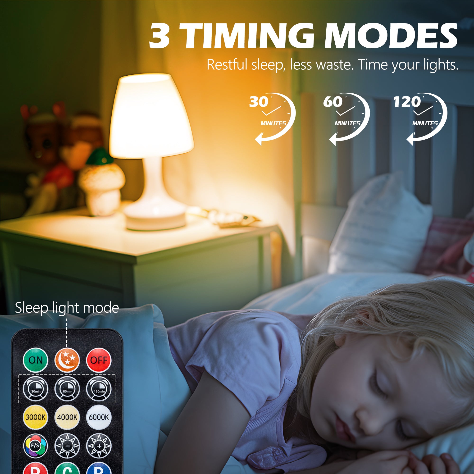 3.43" Rechargeable Color Changing Light Bulb 2-Pack